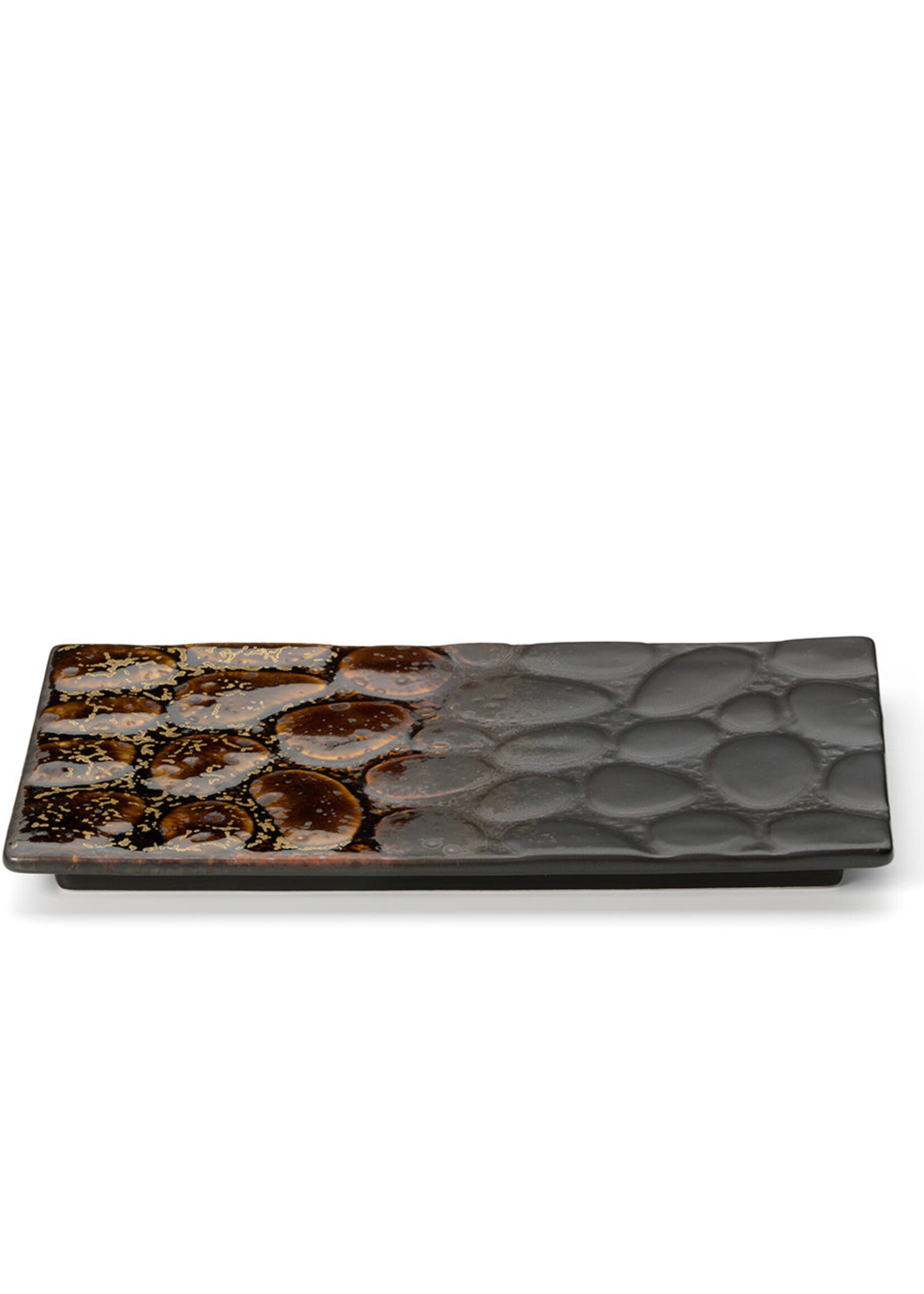 Bazar Bizar Antwerp The Merapi Rectangular Plate - Brown