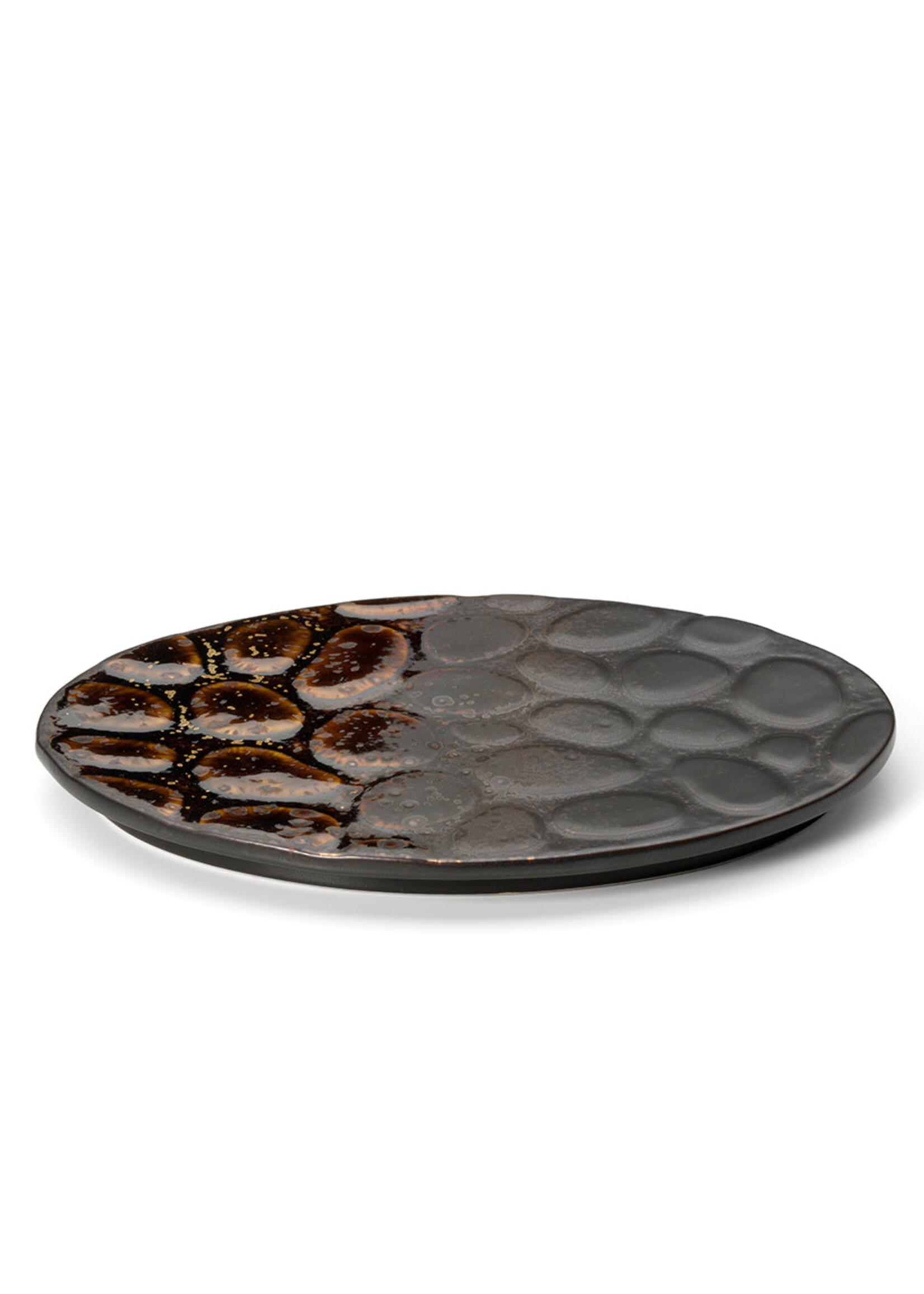 Bazar Bizar Antwerp The Merapi Oval Plate - Brown