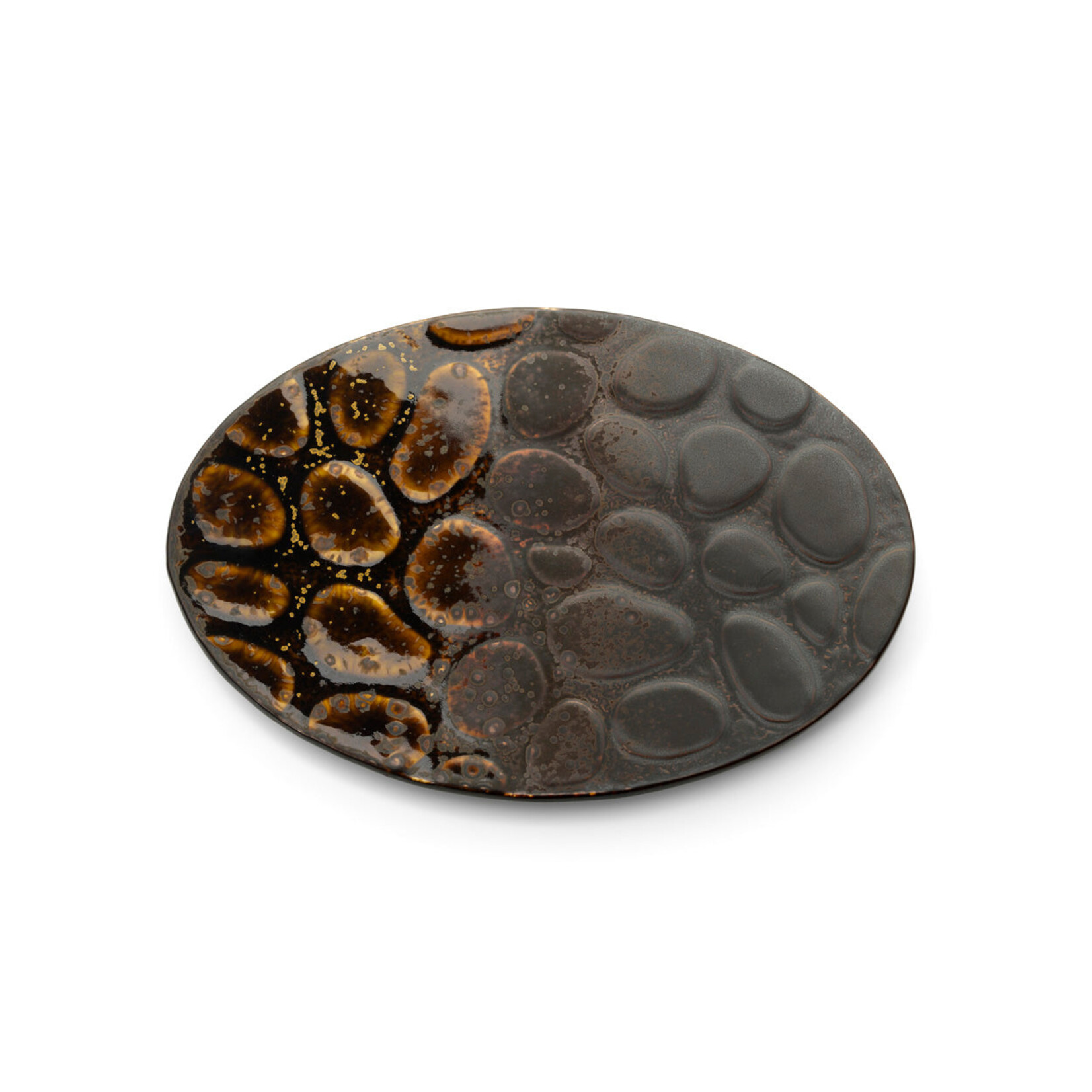 Bazar Bizar Antwerp The Merapi Oval Plate - Brown