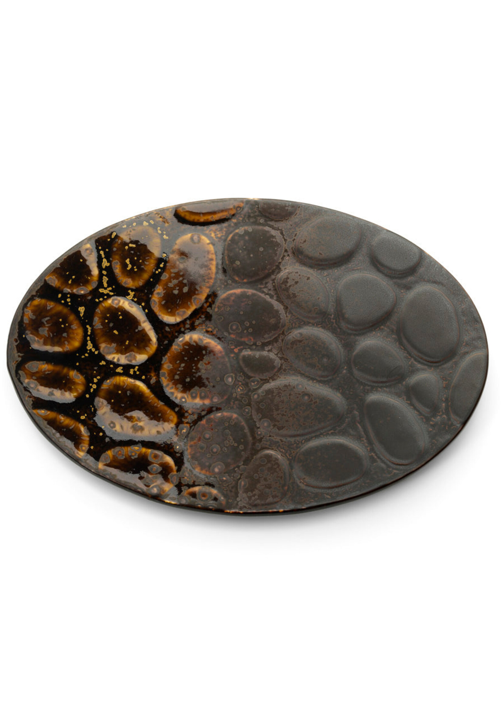 Bazar Bizar Antwerp The Merapi Oval Plate - Brown