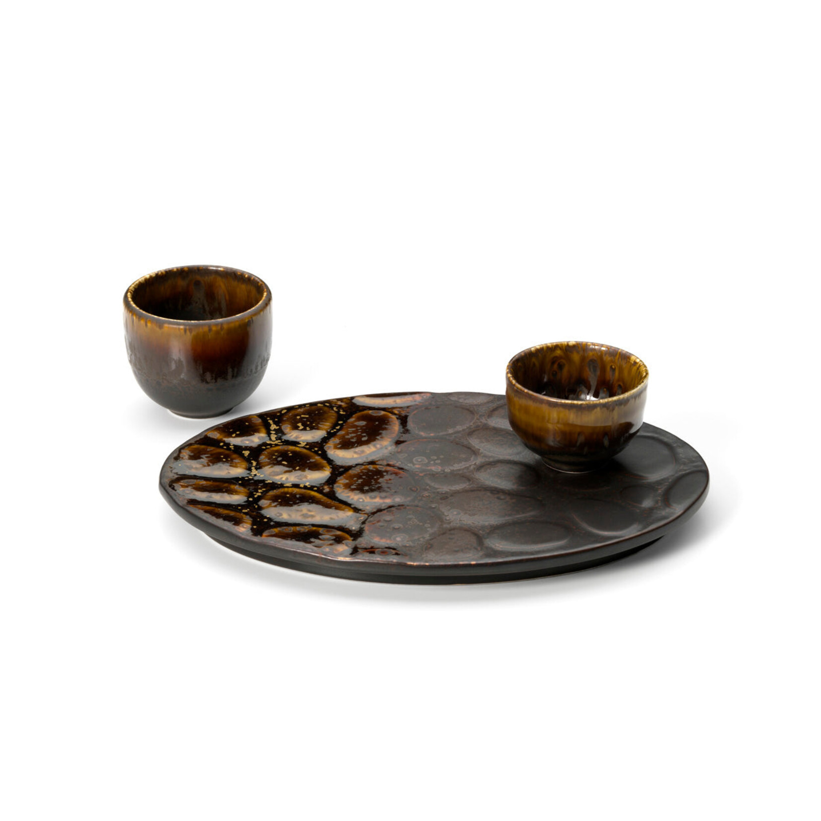 Bazar Bizar Antwerp The Merapi Oval Plate - Brown
