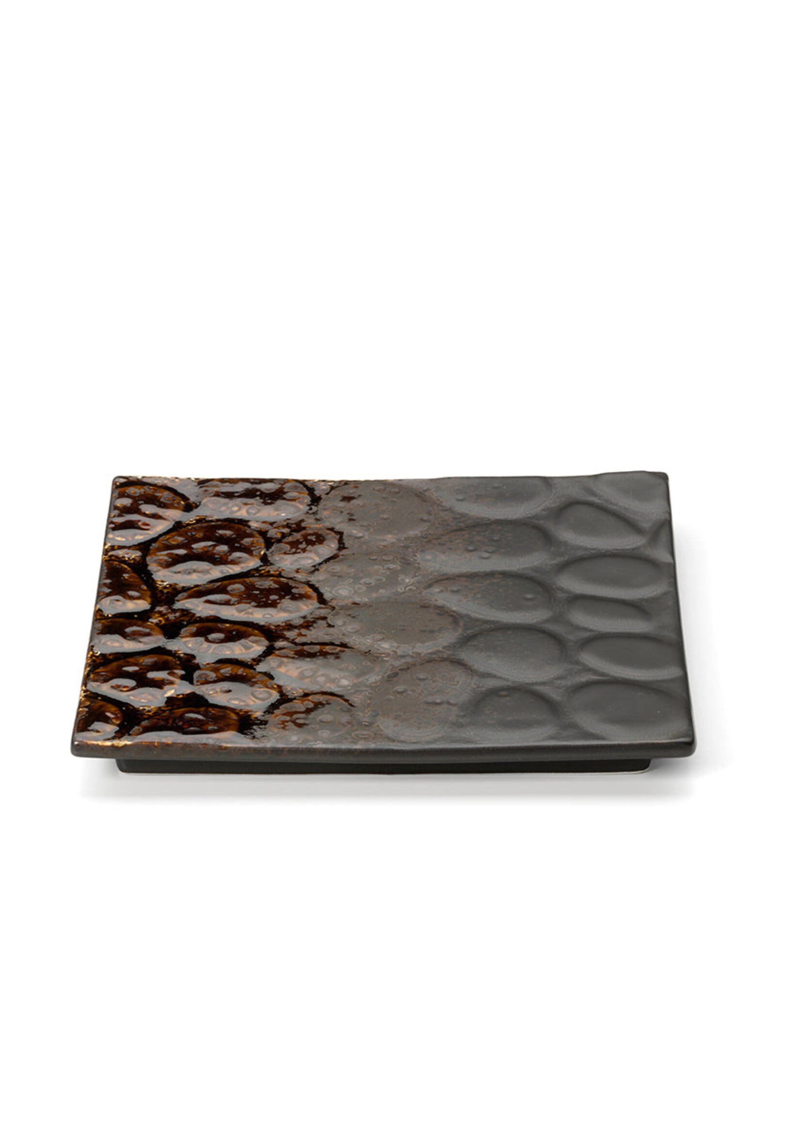 Bazar Bizar Antwerp The Merapi Square Plate - Brown