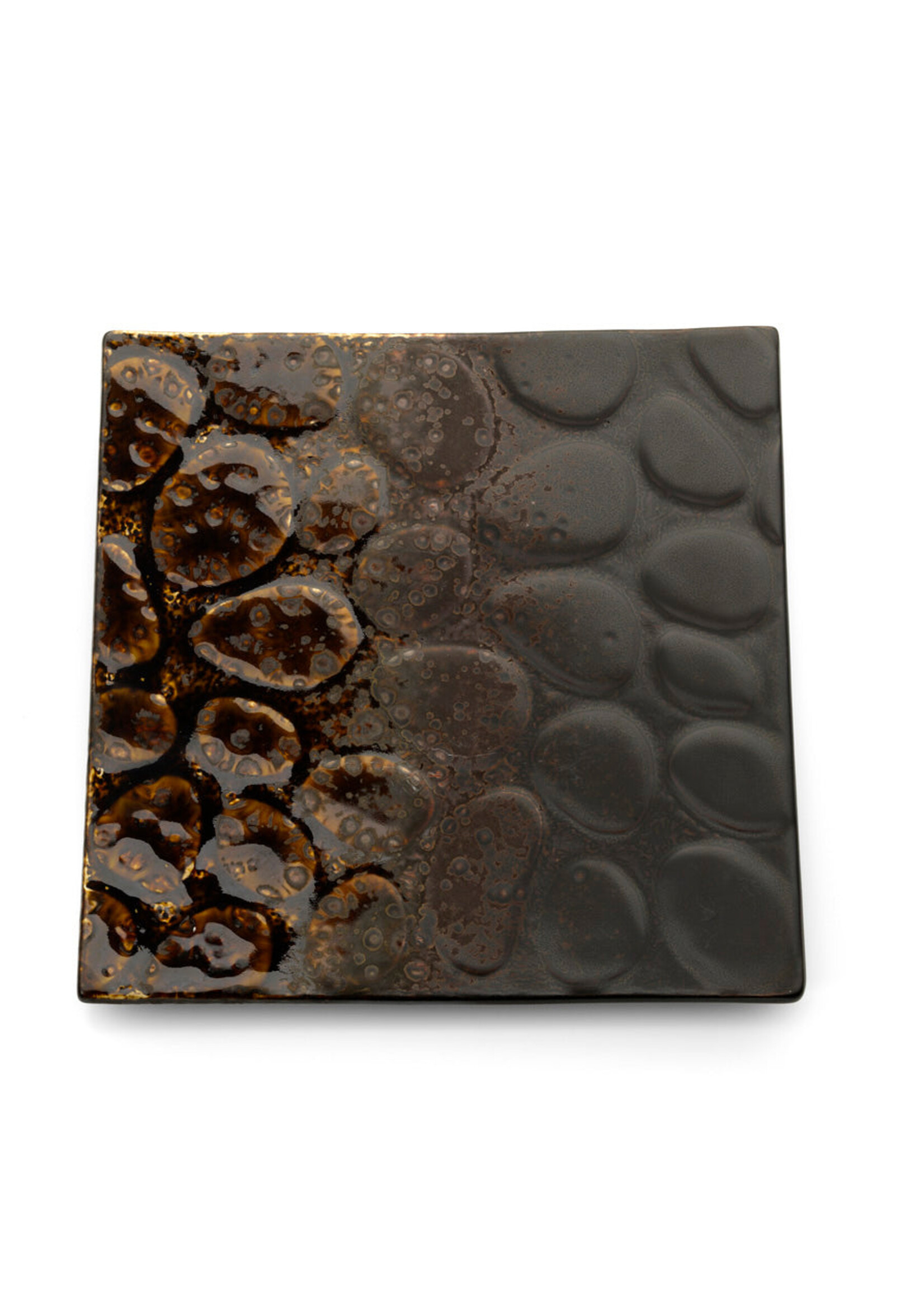 Bazar Bizar Antwerp The Merapi Square Plate - Brown