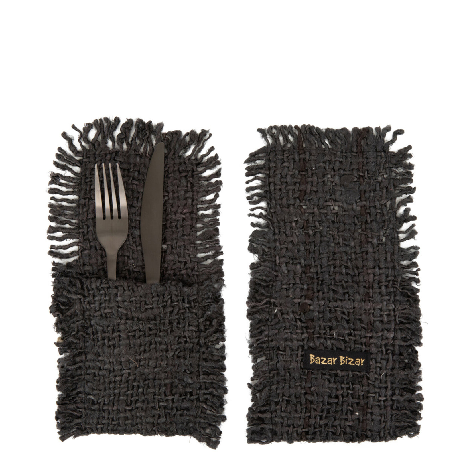 Bazar Bizar Antwerp The Oh My Gee Cutlery Holder - Black Navy