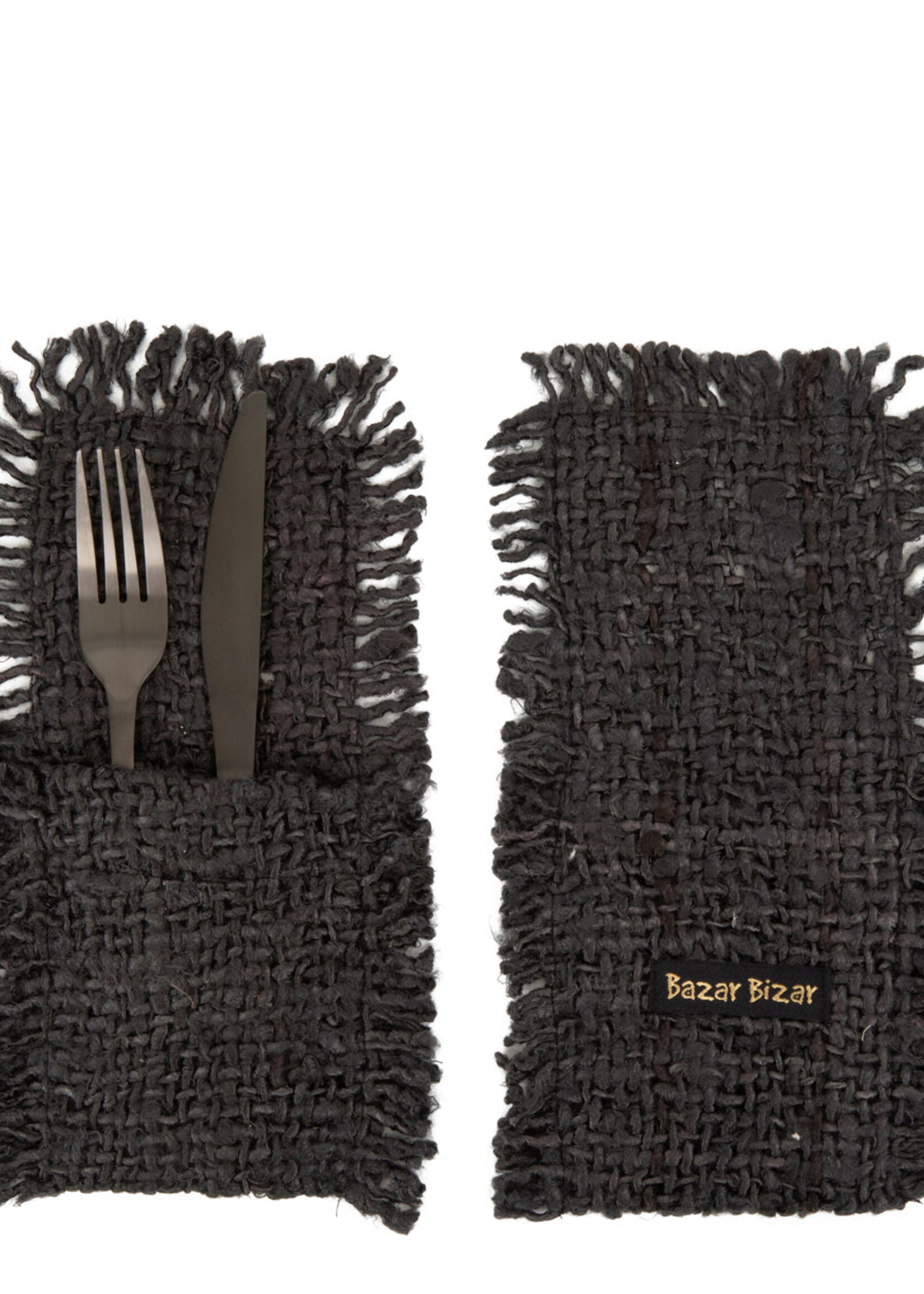 Bazar Bizar Antwerp The Oh My Gee Cutlery Holder - Black Navy