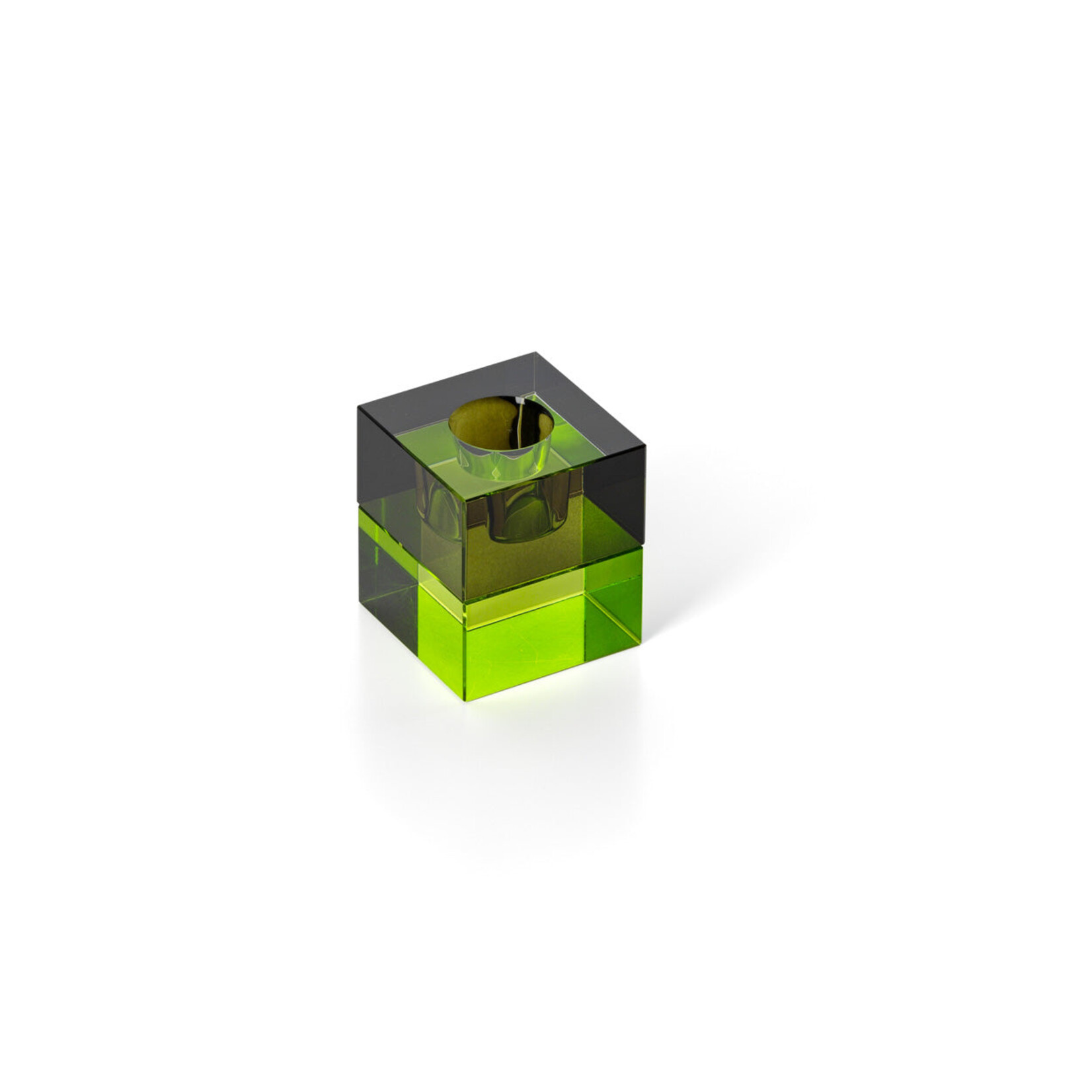 Bazar Bizar Antwerp The Gem Blocks Candle Holder - Green Smoke