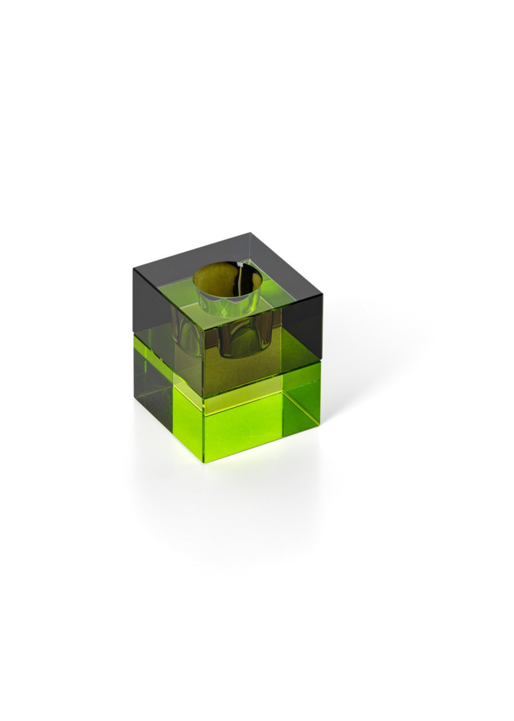 Bazar Bizar Antwerp The Gem Blocks Candle Holder - Green Smoke
