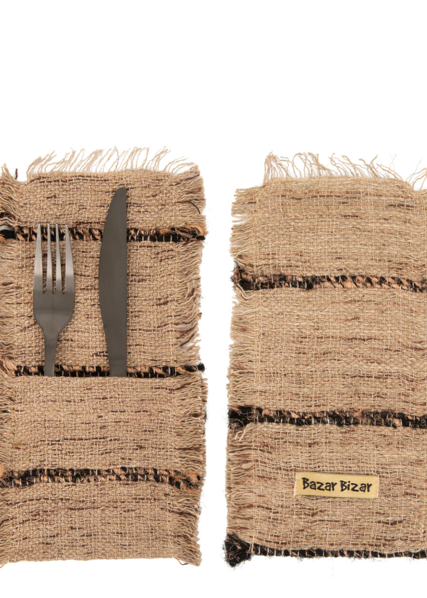 Bazar Bizar Antwerp The Oh My Gee Cutlery Holder - Beige Black