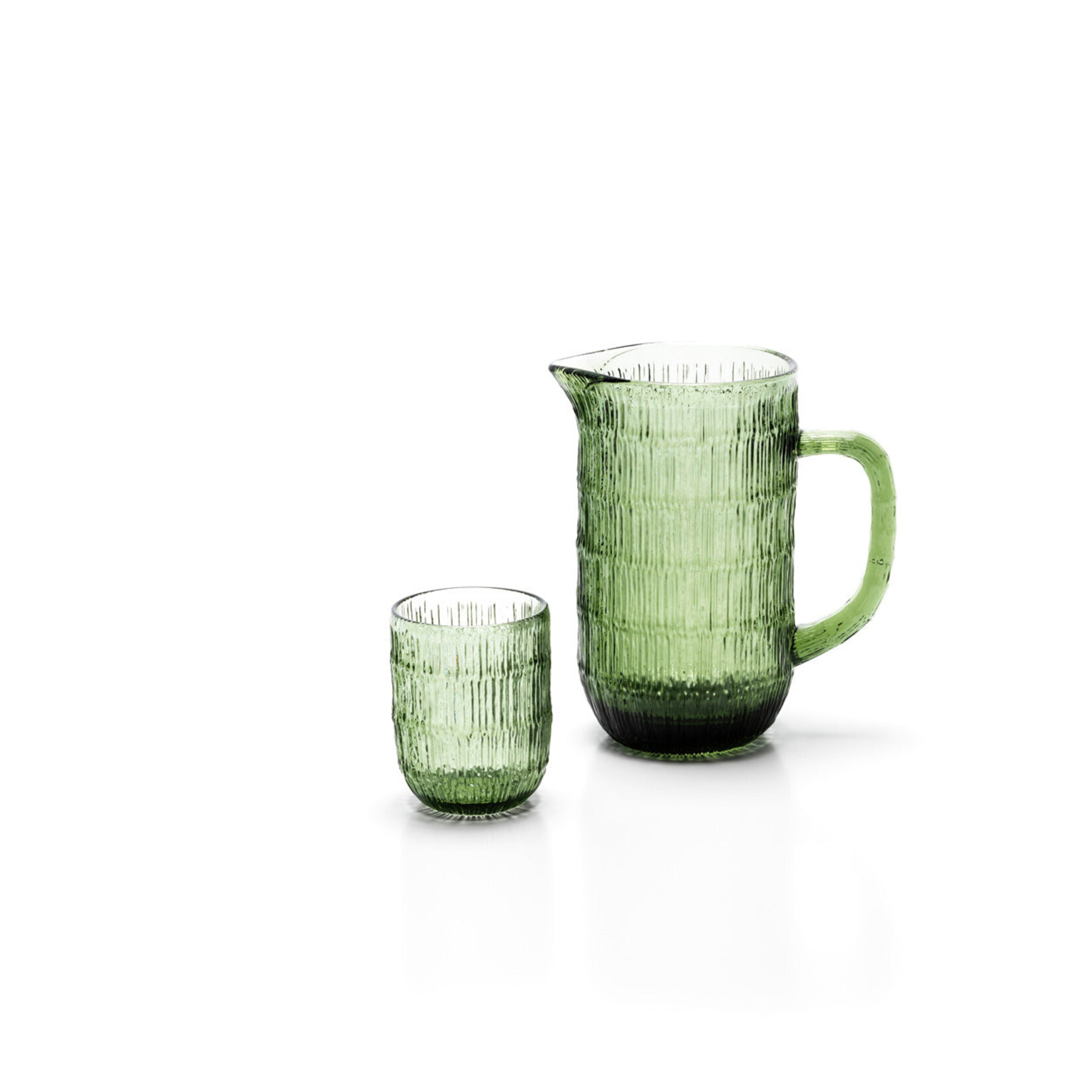 Bazar Bizar Antwerp The Moss Ripple Water Glass - Green