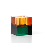 Bazar Bizar Antwerp The Gem Blocks Candle Holder - Green Amber