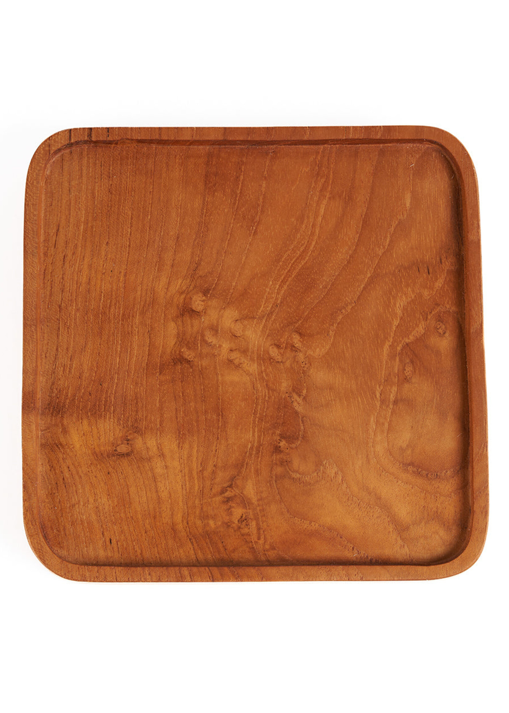 Bazar Bizar Antwerp The Teak Square Plate - Natural - XS