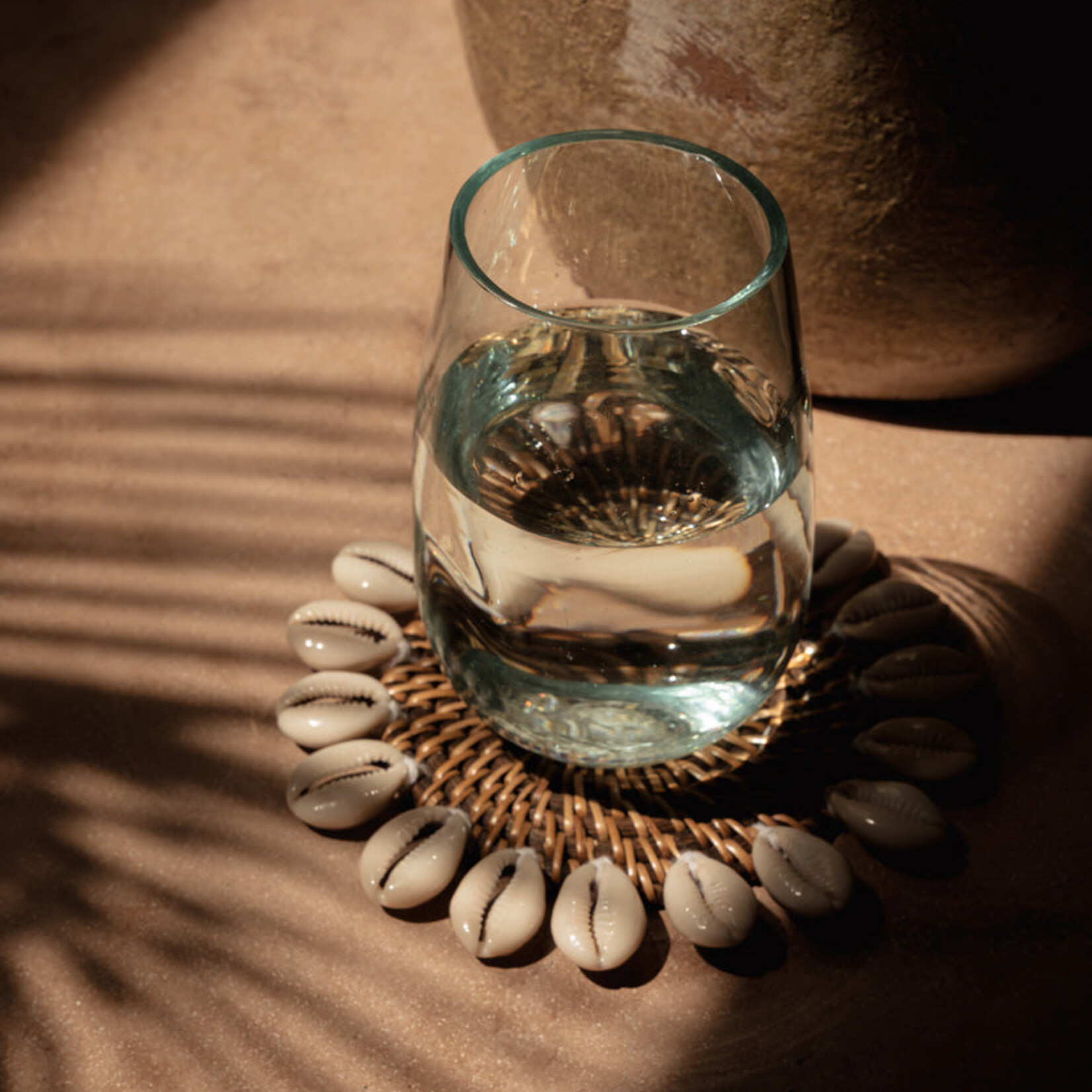 Bazar Bizar Antwerp The Colonial Shell Coaster - Natural Brown