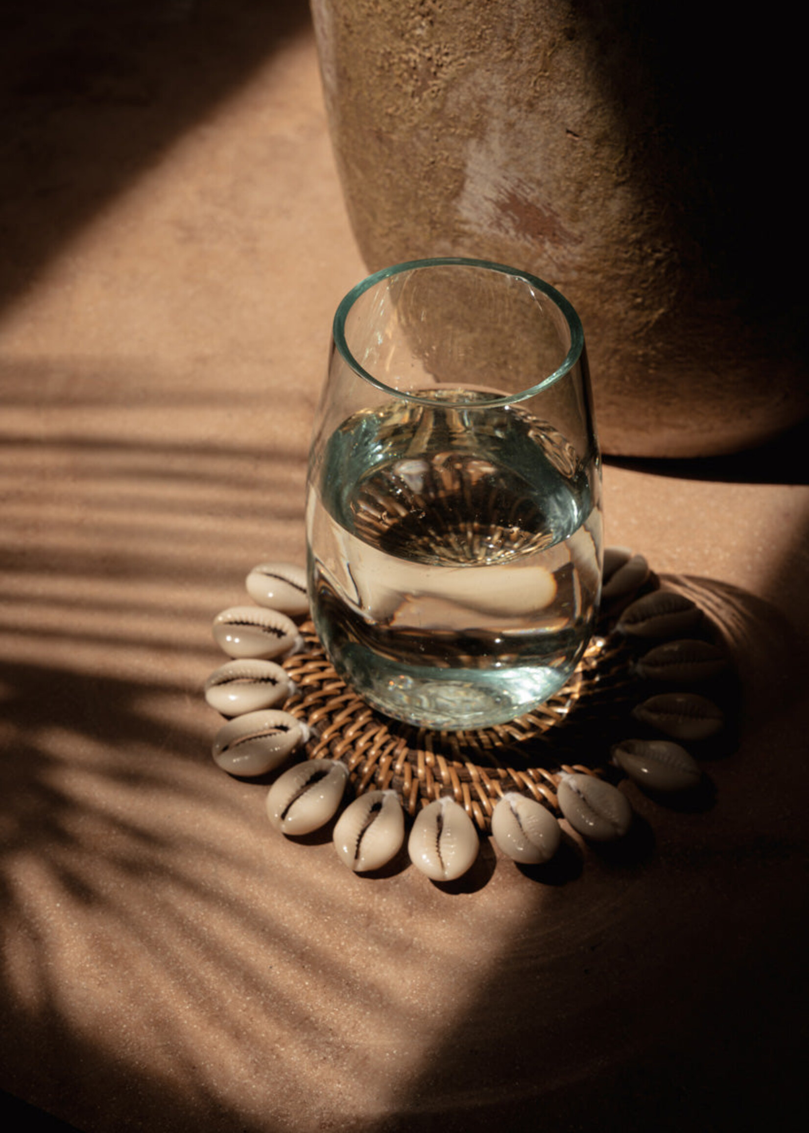 Bazar Bizar Antwerp The Colonial Shell Coaster - Natural Brown