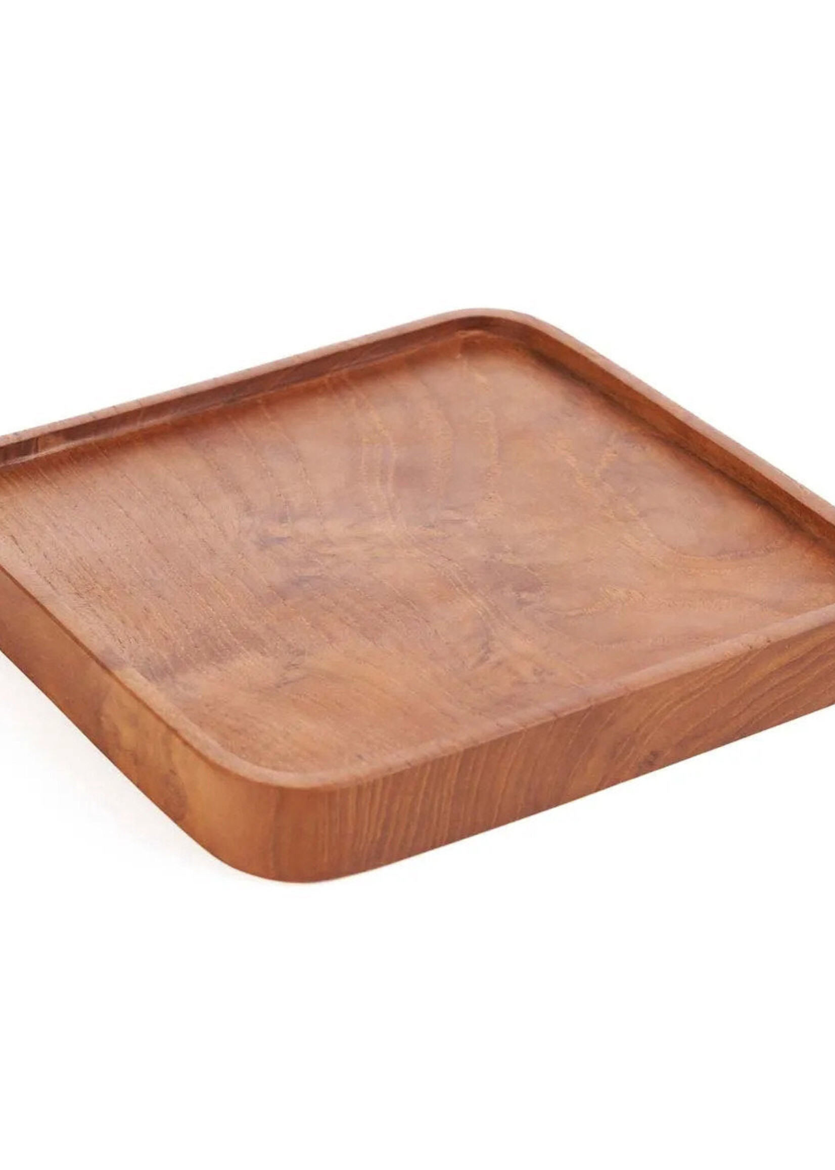 Bazar Bizar Antwerp The Teak Square Plate - Natural - XS