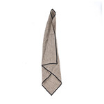 Bazar Bizar Antwerp The Code Linen Napkin - Natural Black - 45x45