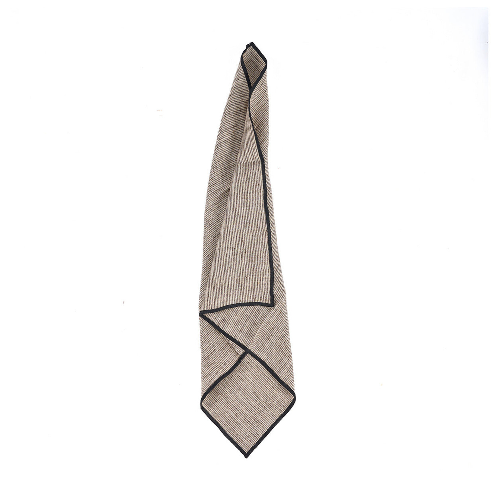Bazar Bizar Antwerp The Code Linen Napkin - Natural Black - 45x45