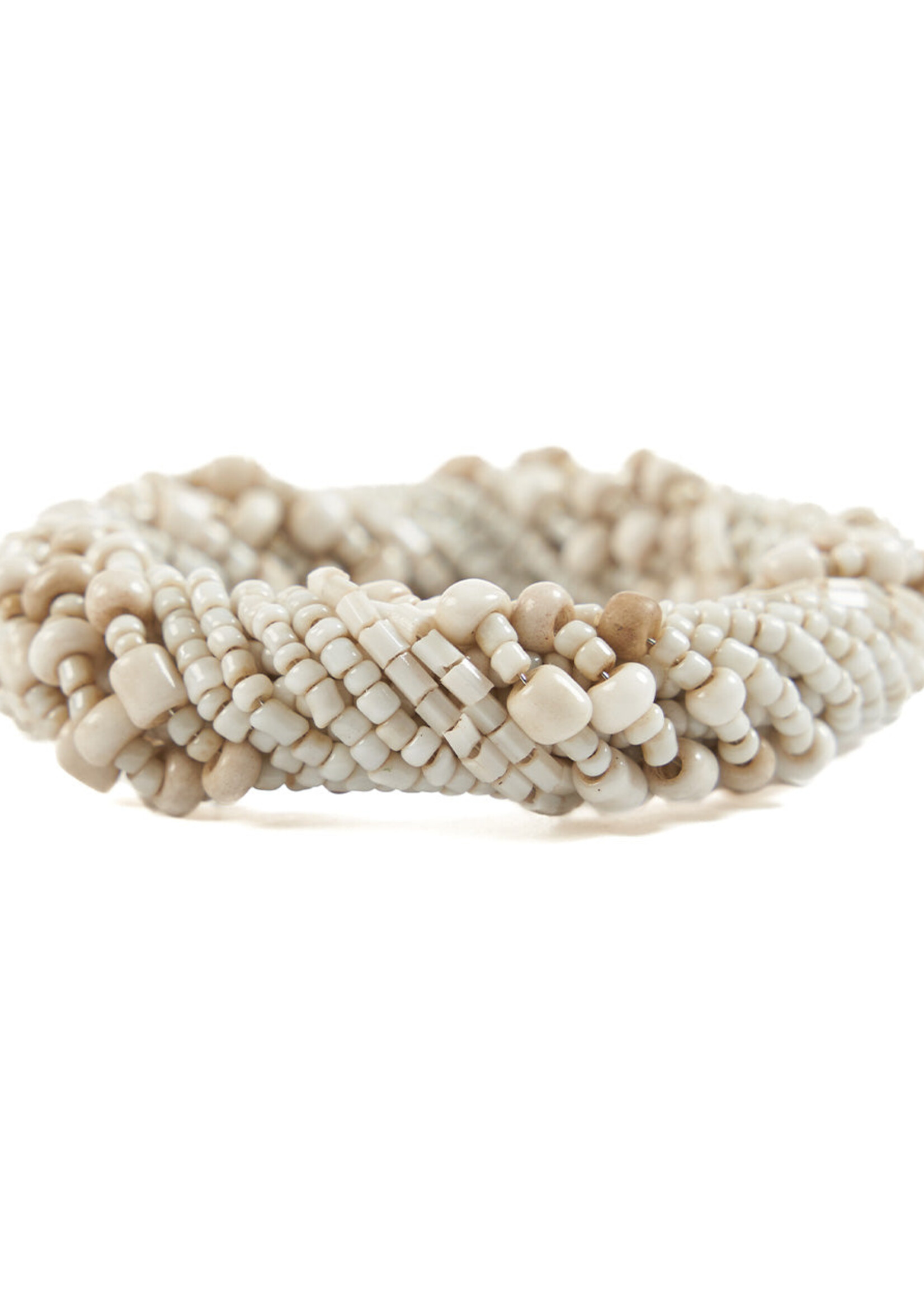 Bazar Bizar Antwerp The Beaded Napkin Ring - White
