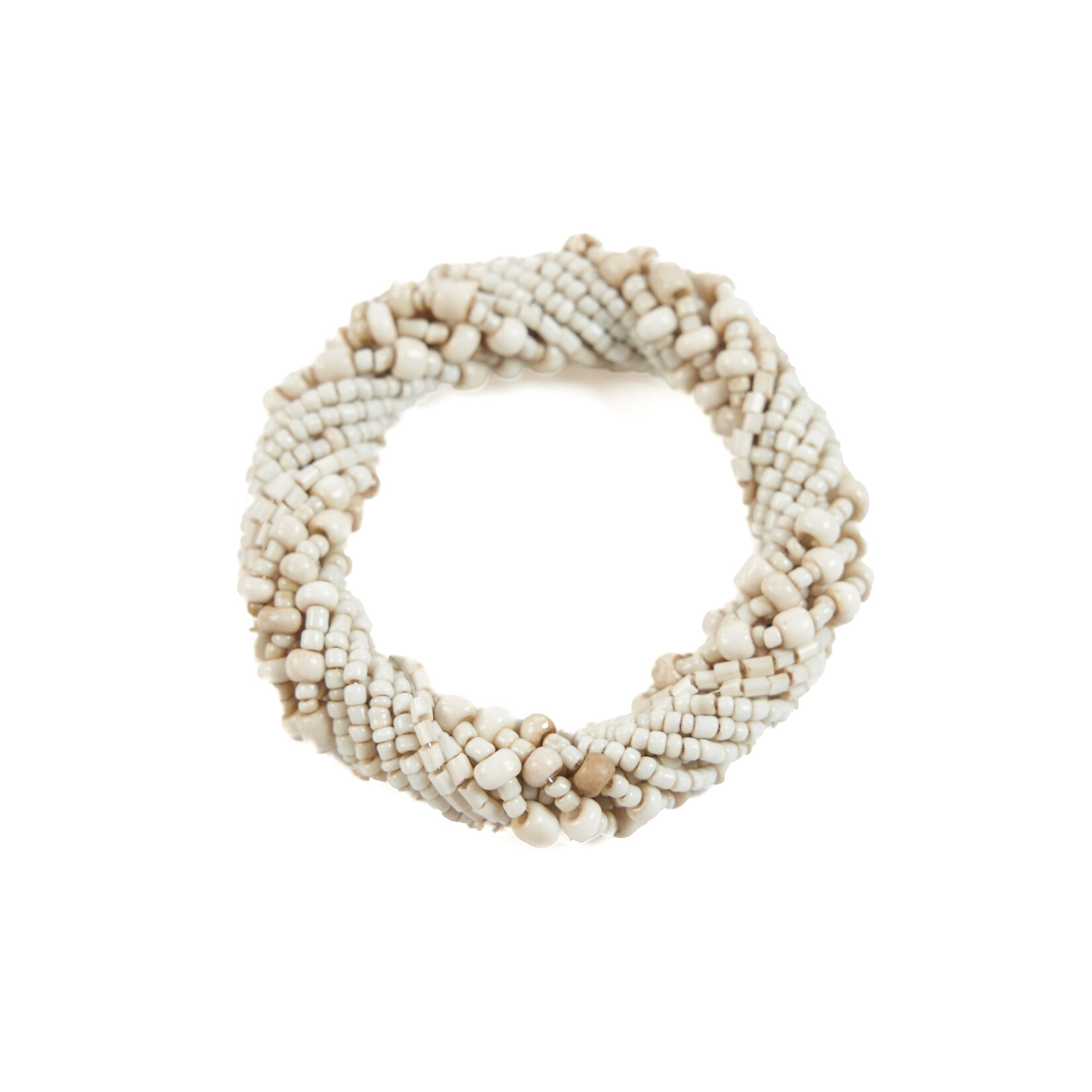 Bazar Bizar Antwerp The Beaded Napkin Ring - White