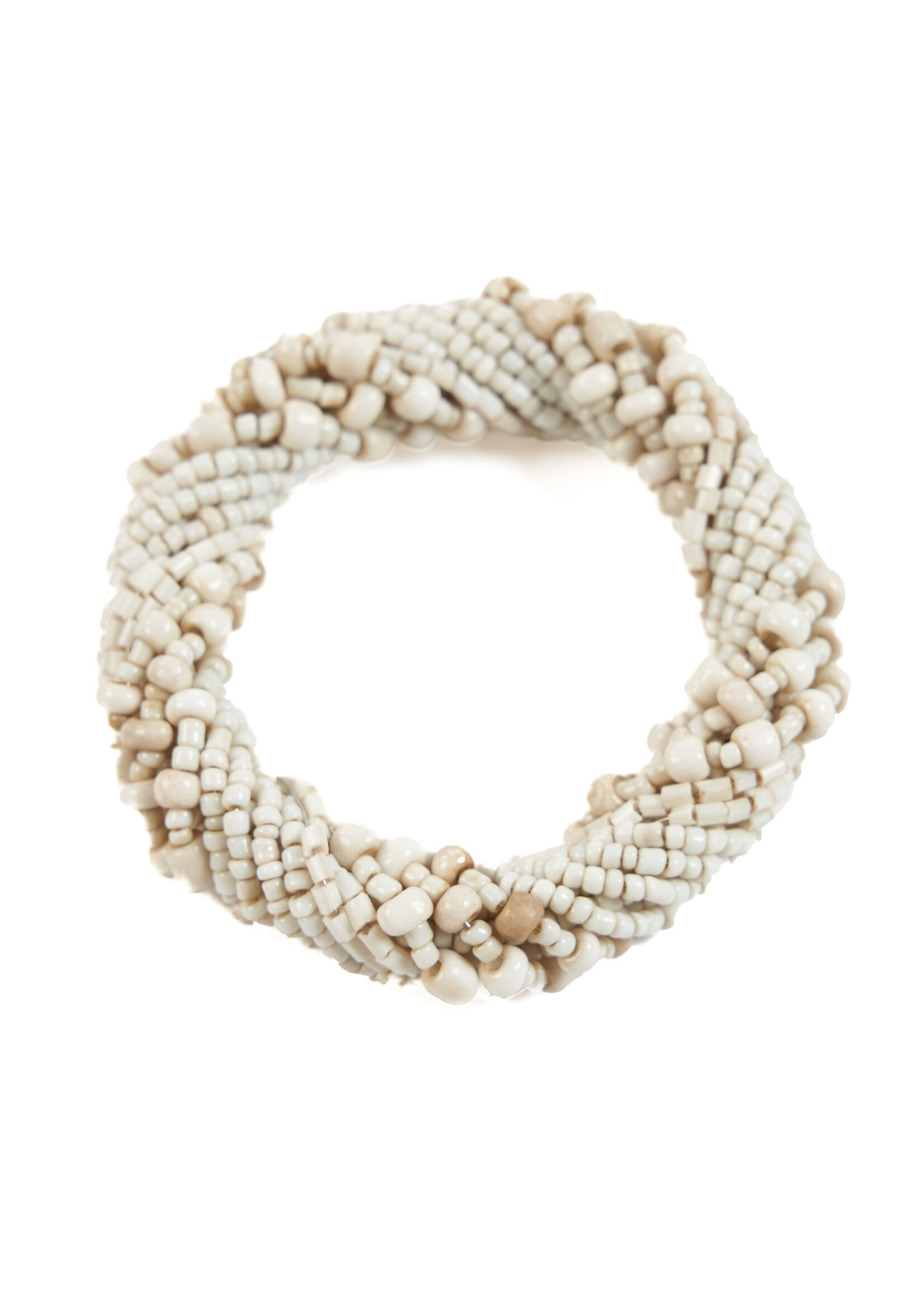 Bazar Bizar Antwerp The Beaded Napkin Ring - White