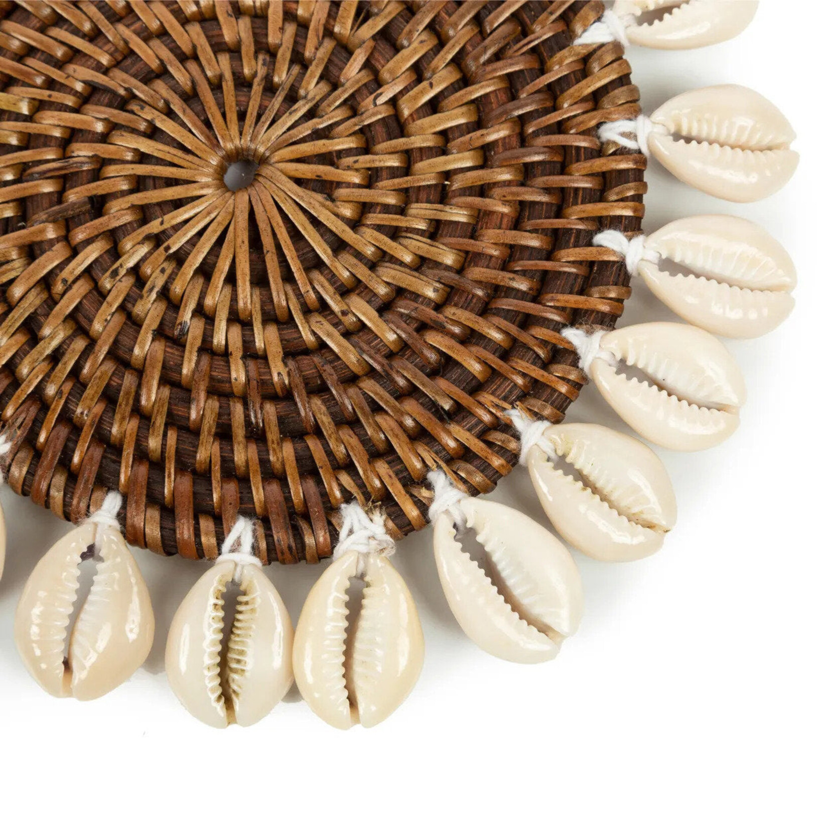 Bazar Bizar Antwerp The Colonial Shell Coaster - Natural Brown