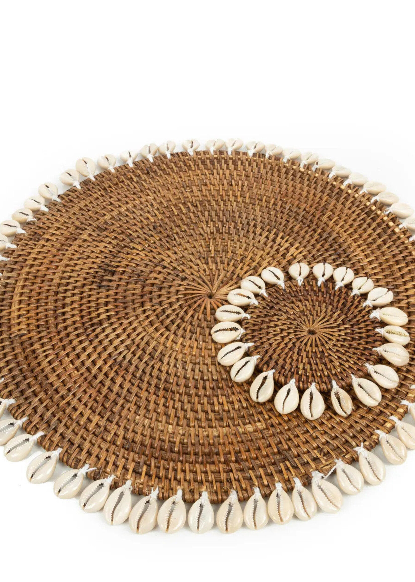 Bazar Bizar Antwerp The Colonial Shell Coaster - Natural Brown