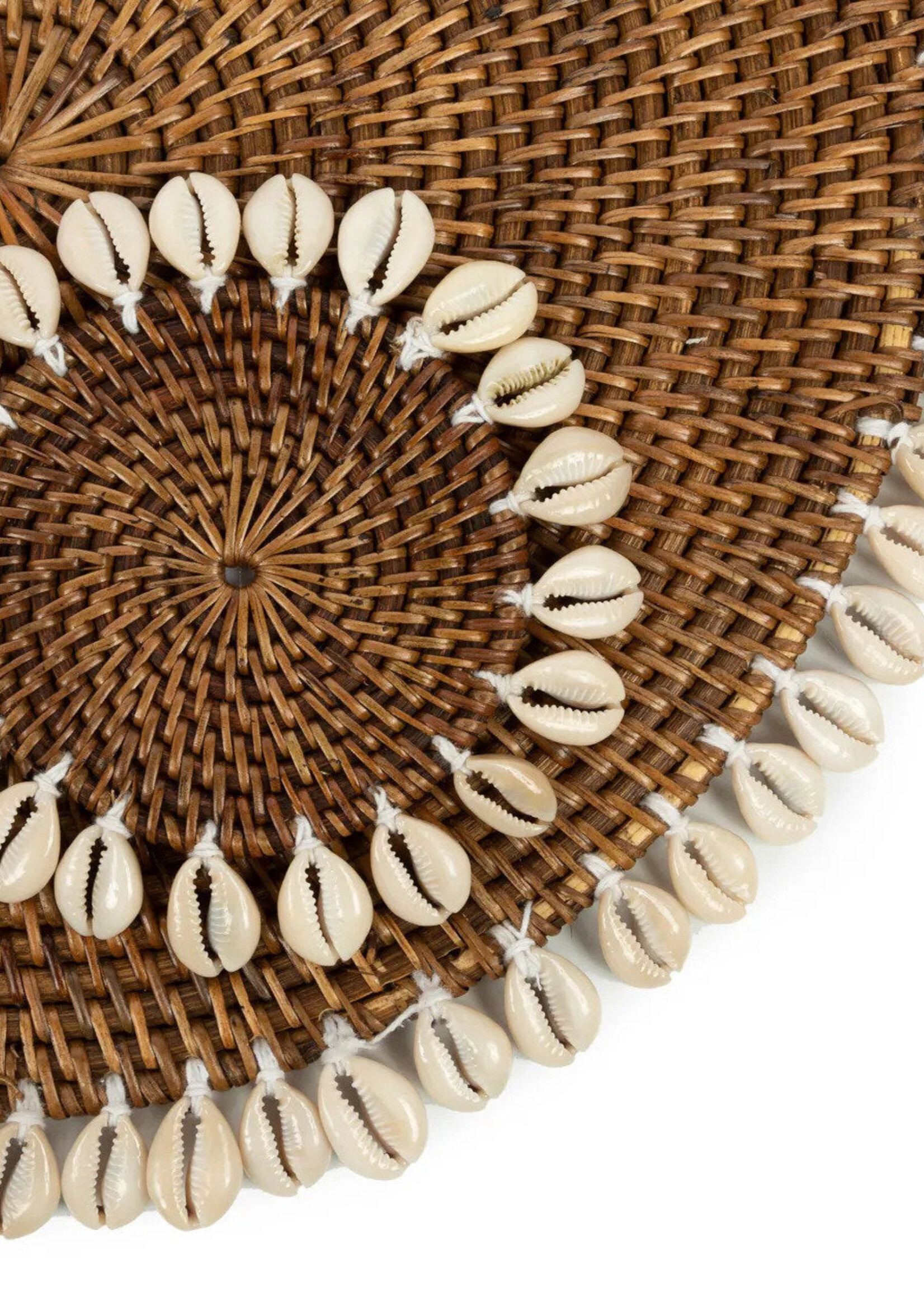 Bazar Bizar Antwerp The Colonial Shell Coaster - Natural Brown