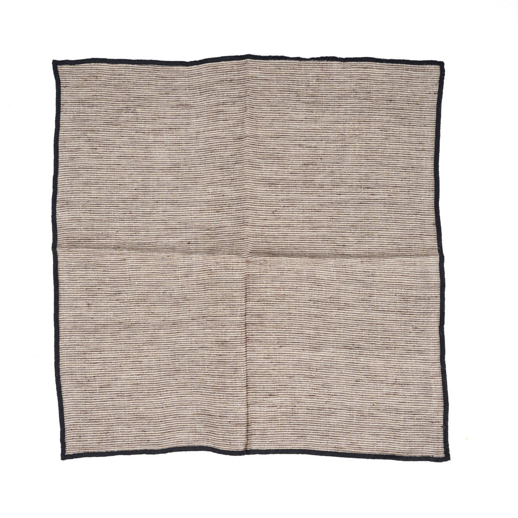 Bazar Bizar Antwerp The Code Linen Napkin - Natural Black - 45x45
