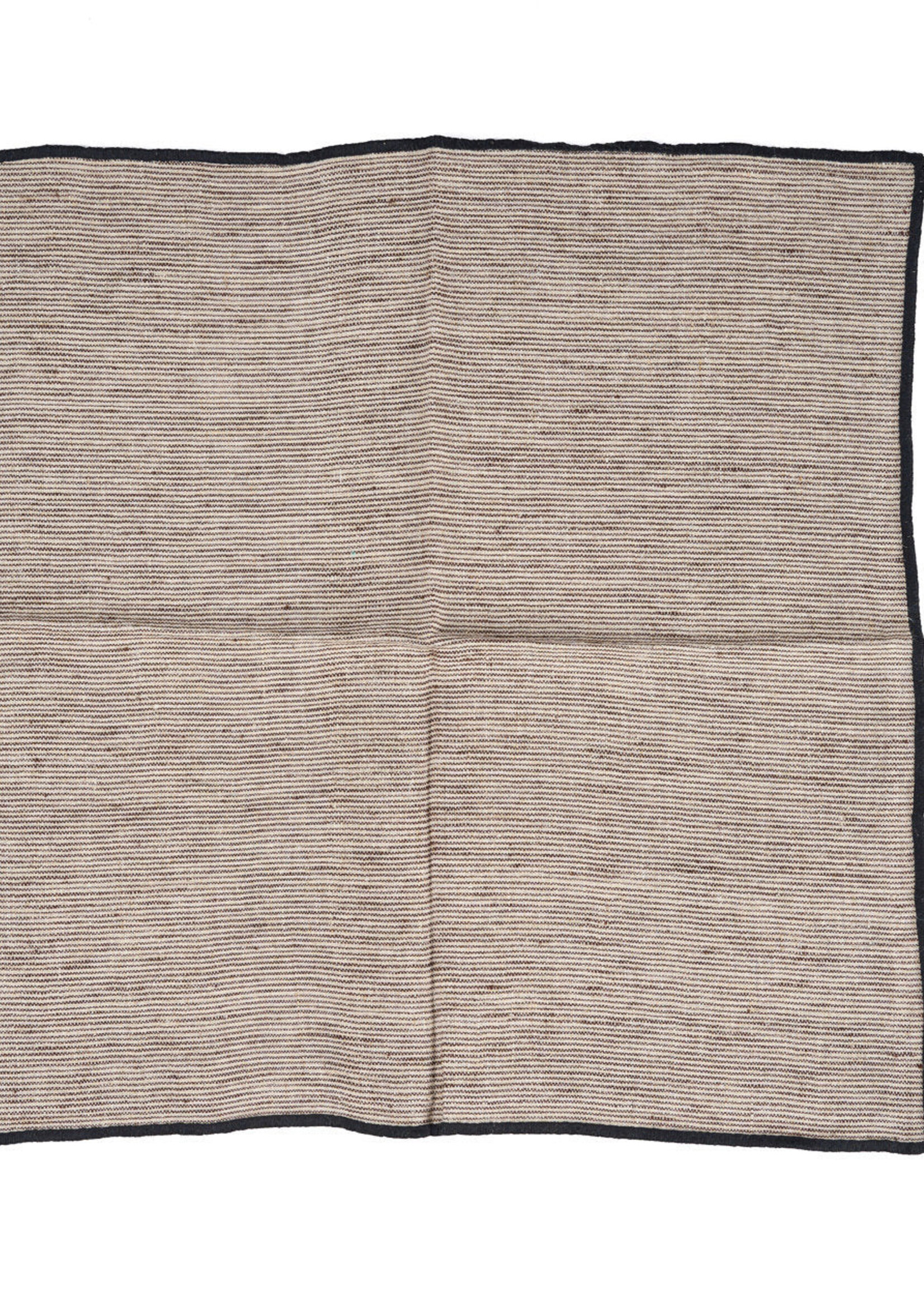 Bazar Bizar Antwerp The Code Linen Napkin - Natural Black - 45x45