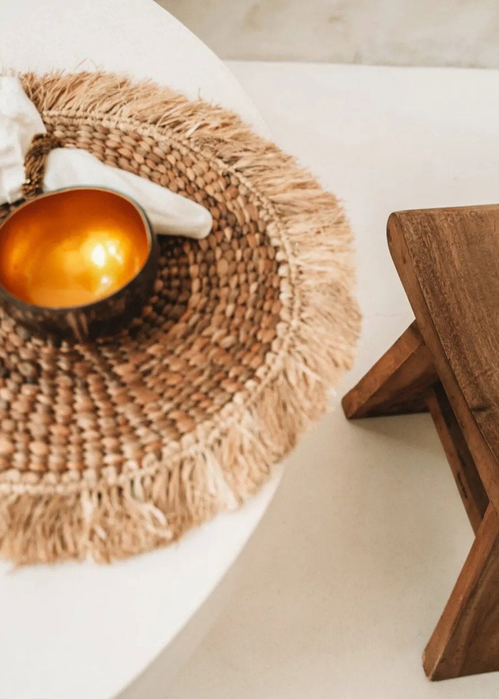 Bazar Bizar Antwerp The Water Hyacinth Raffia Placemat - Natural