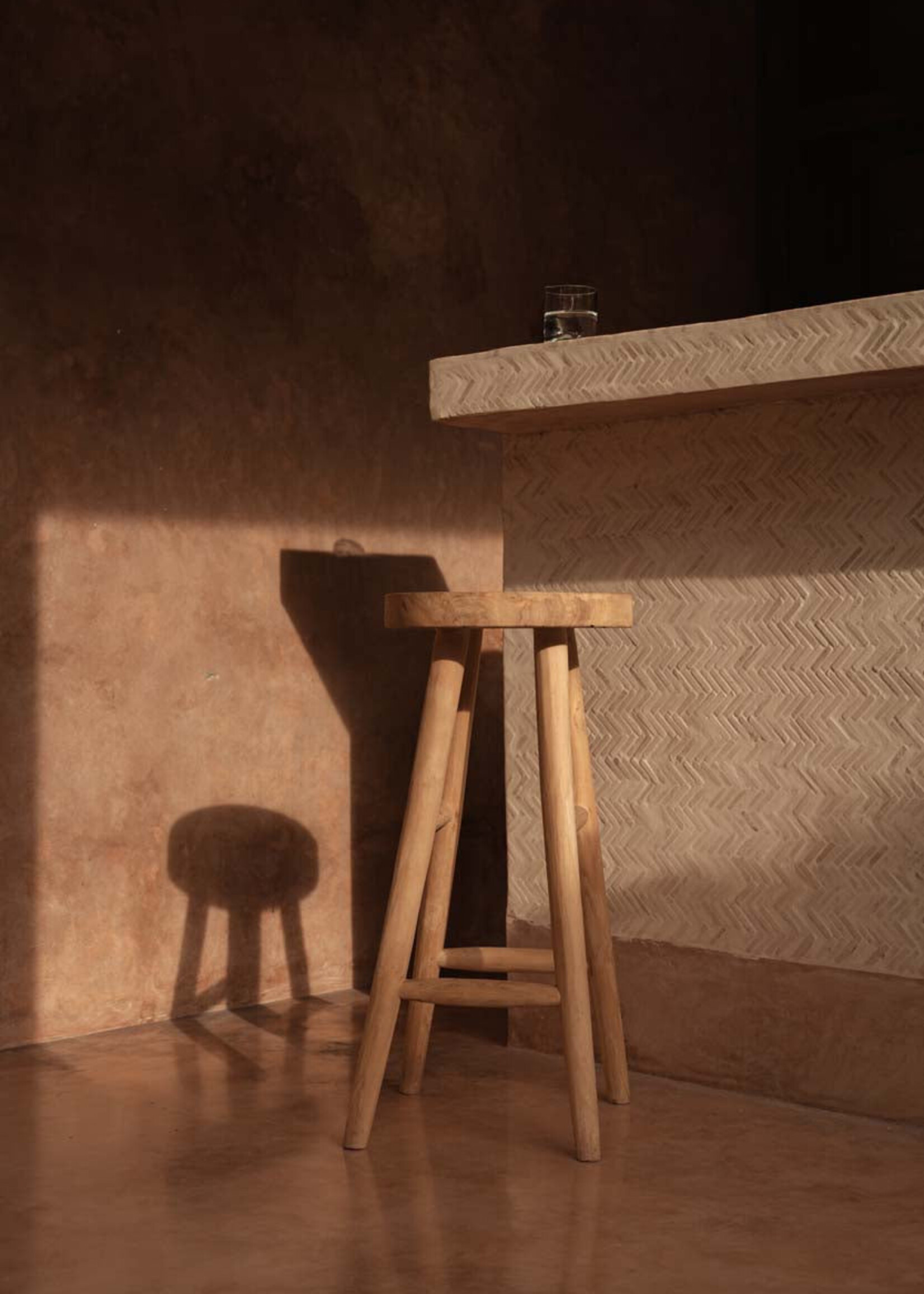 Bazar Bizar Antwerp The Kedut Bar Stool - Natural