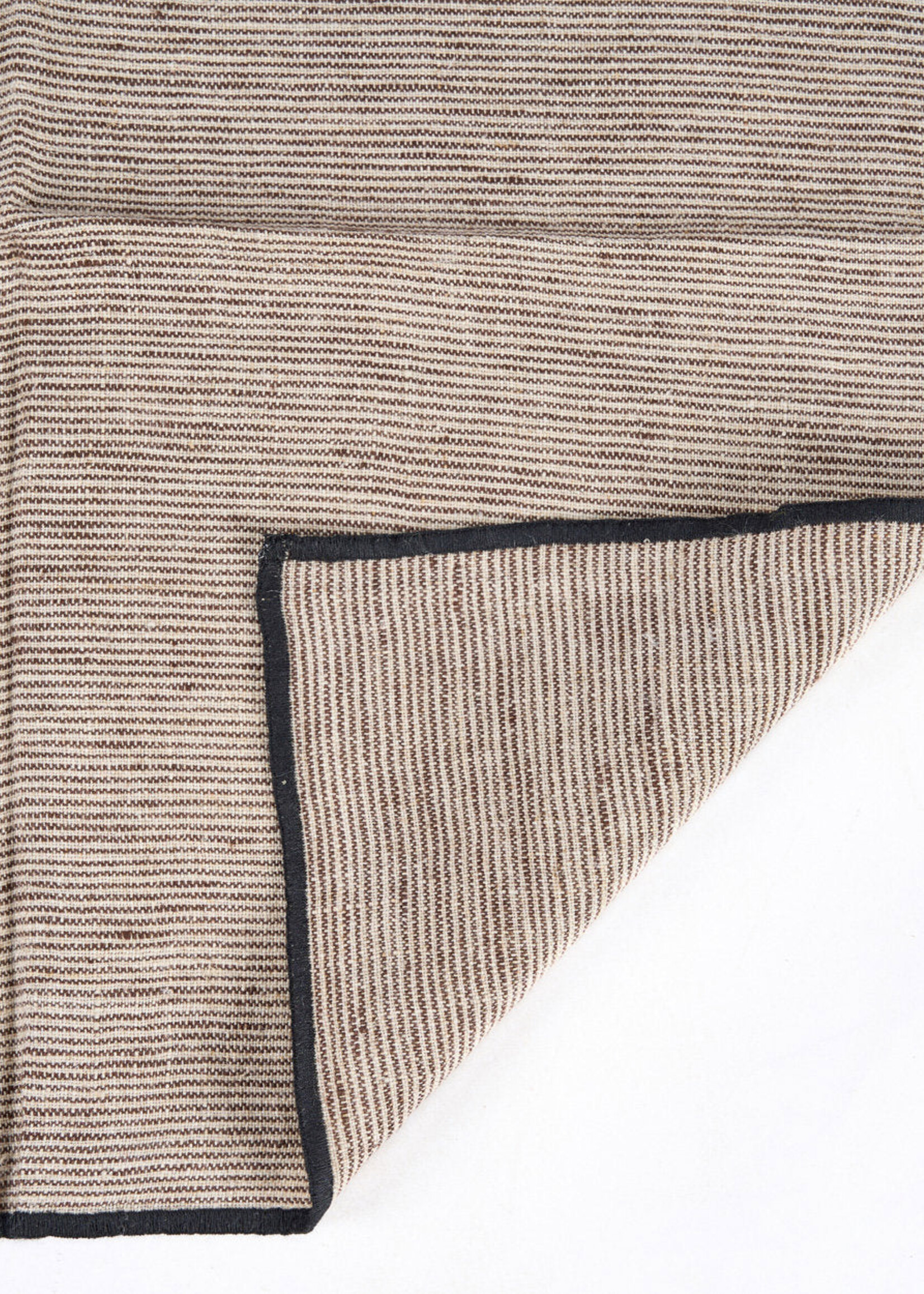 Bazar Bizar Antwerp The Code Linen Napkin - Natural Black - 45x45