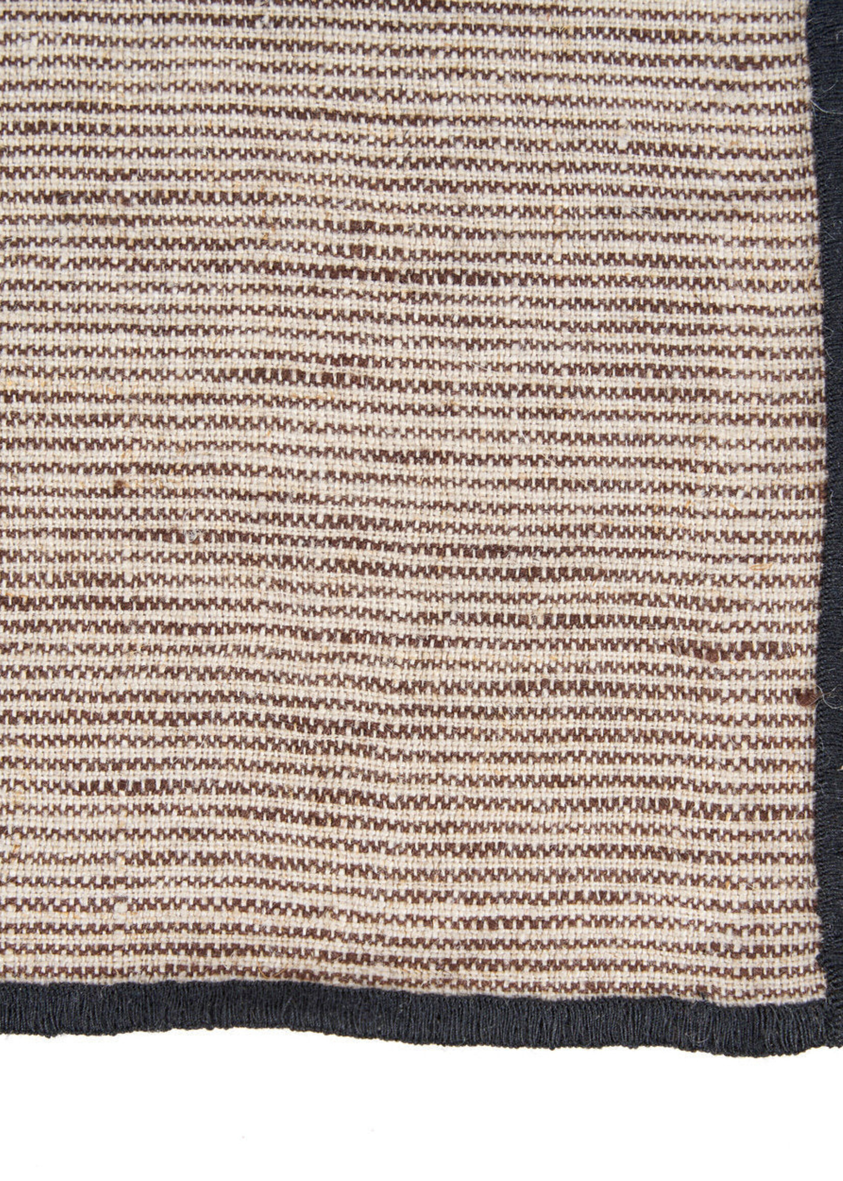 Bazar Bizar Antwerp The Code Linen Napkin - Natural Black - 45x45