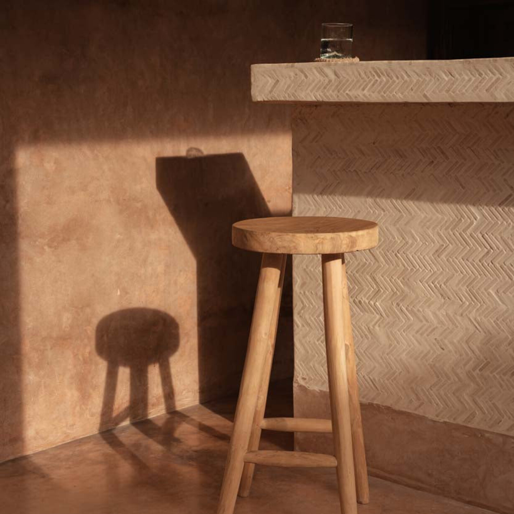 Bazar Bizar Antwerp The Kedut Bar Stool - Natural