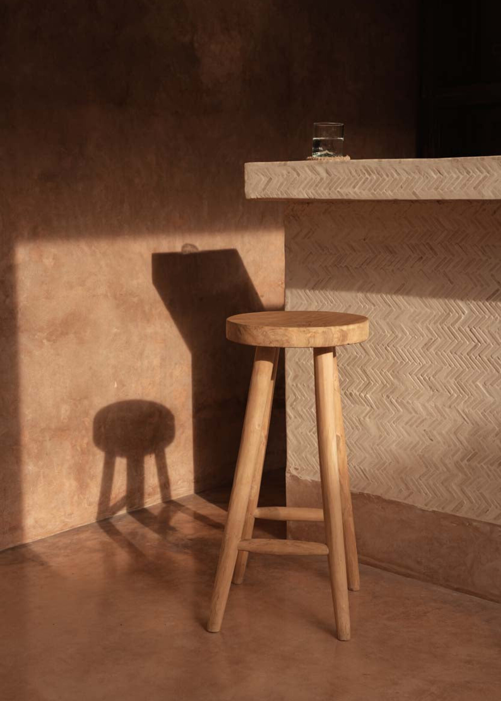 Bazar Bizar Antwerp The Kedut Bar Stool - Natural
