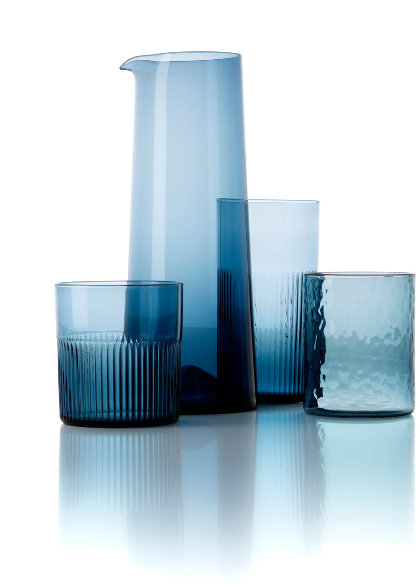Bazar Bizar Antwerp The Azure Hammered High Tumbler - Blue