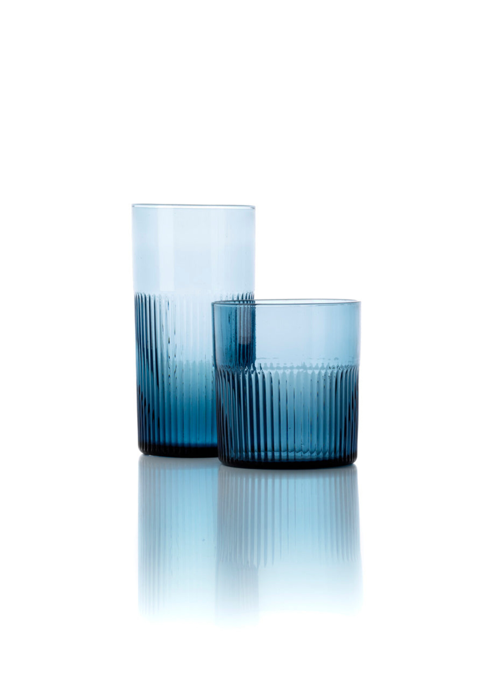 Bazar Bizar Antwerp The Azure Rippled High Tumbler - Blue