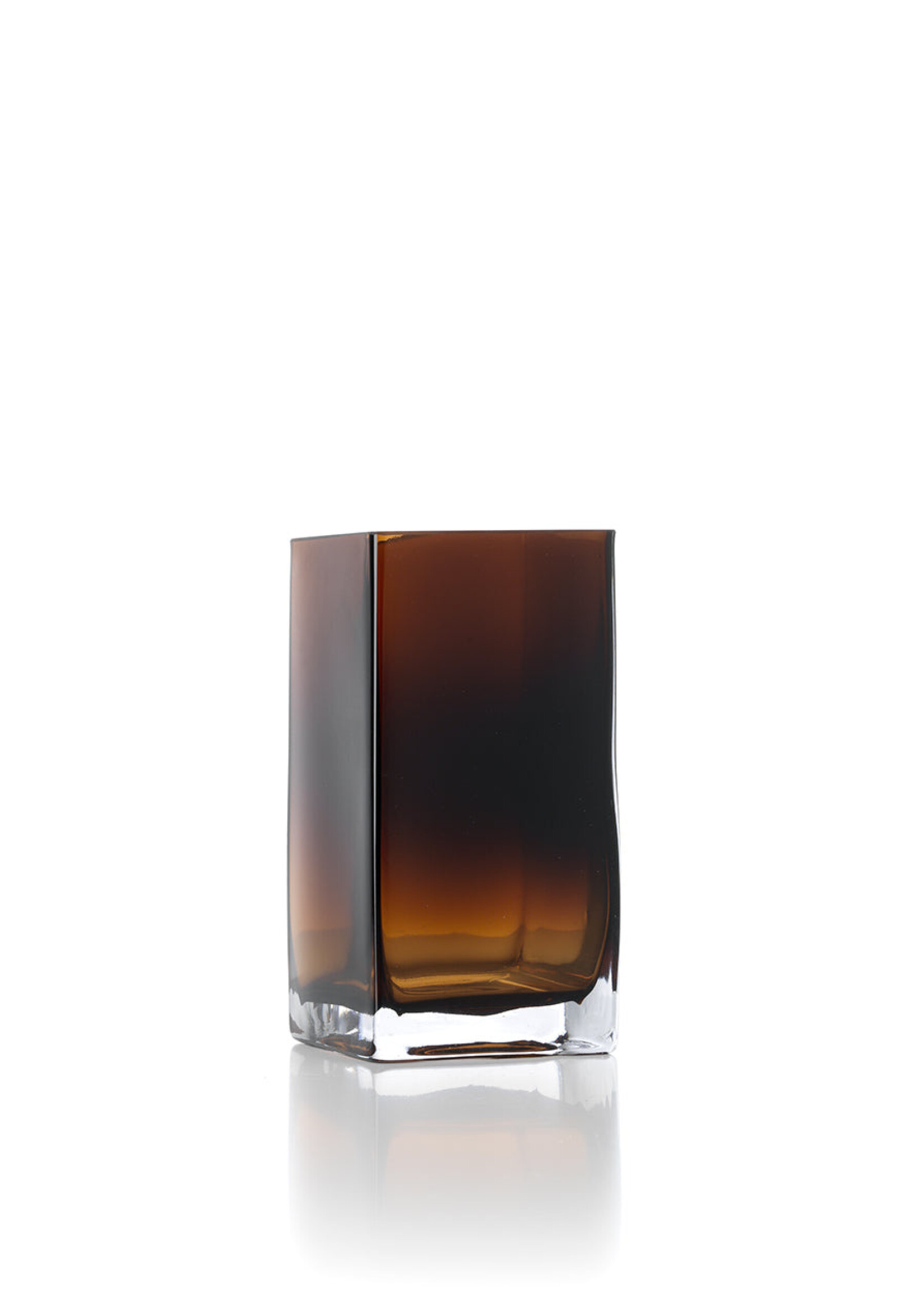 Bazar Bizar Antwerp The Amber Cuboid Vase - Amber - S