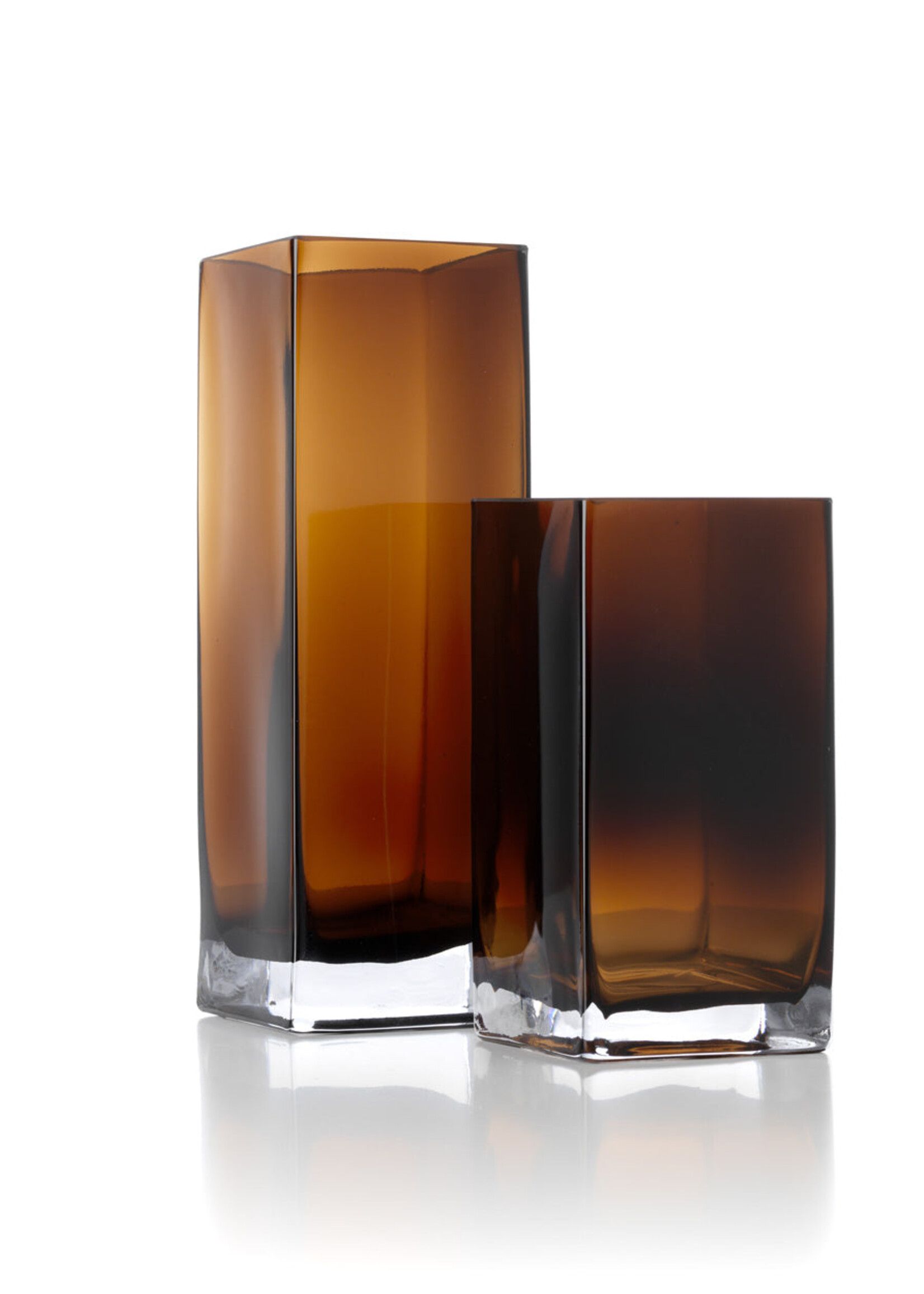Bazar Bizar Antwerp The Amber Cuboid Vase - Amber - S