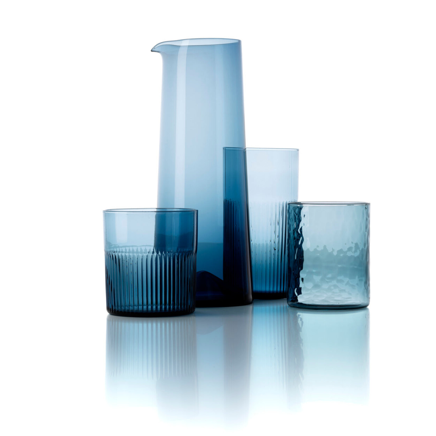 Bazar Bizar Antwerp The Azure Rippled High Tumbler - Blue