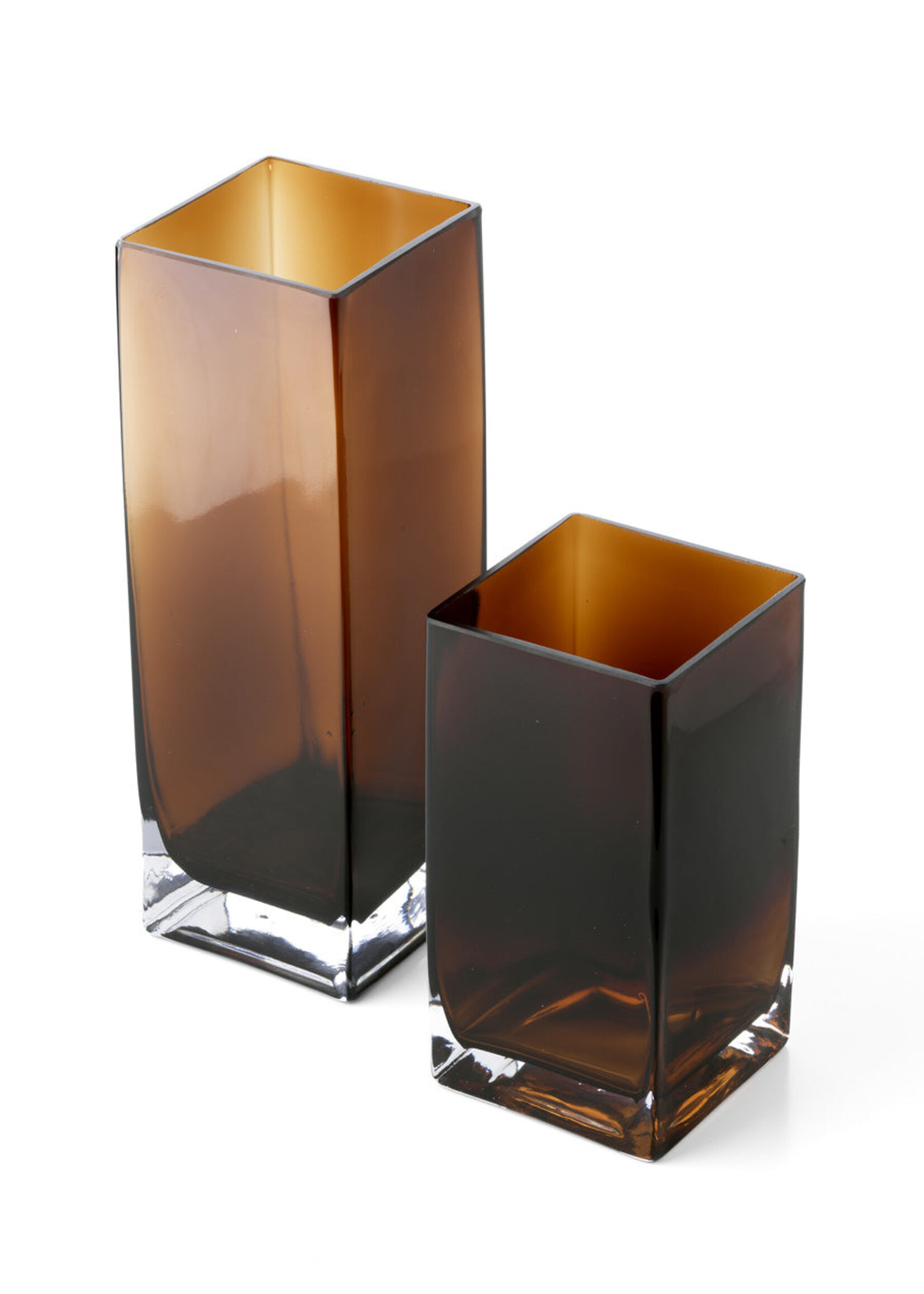 Bazar Bizar Antwerp The Amber Cuboid Vase - Amber - S
