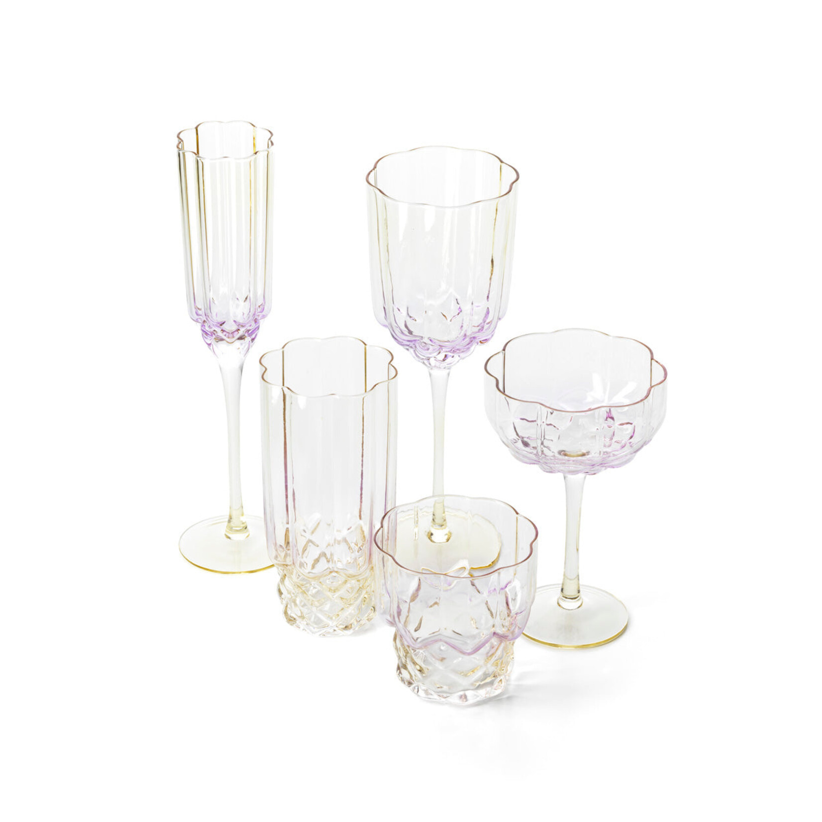 Bazar Bizar Antwerp The Pink Blush Wine Glass - Pink