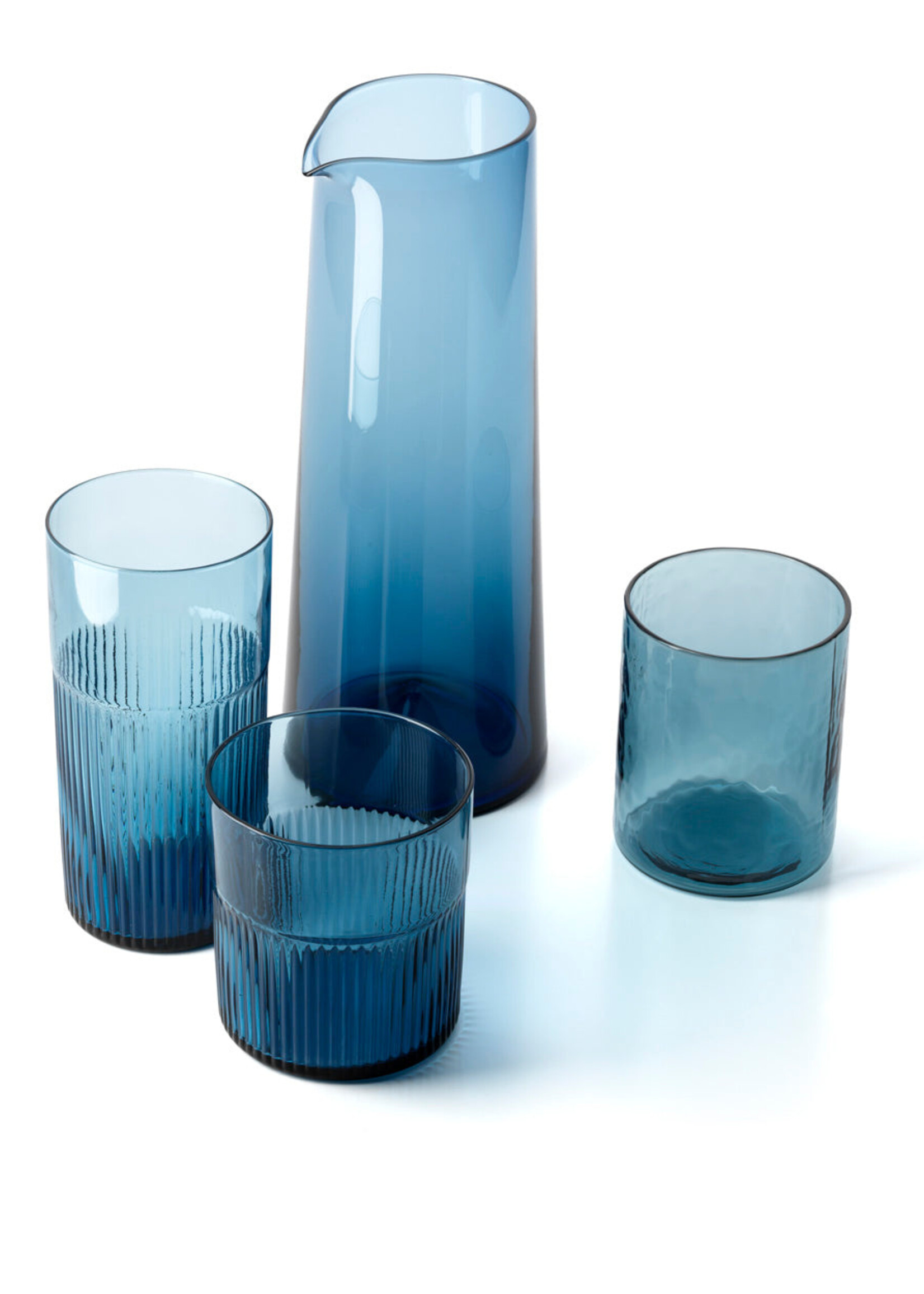 Bazar Bizar Antwerp The Azure Rippled High Tumbler - Blue