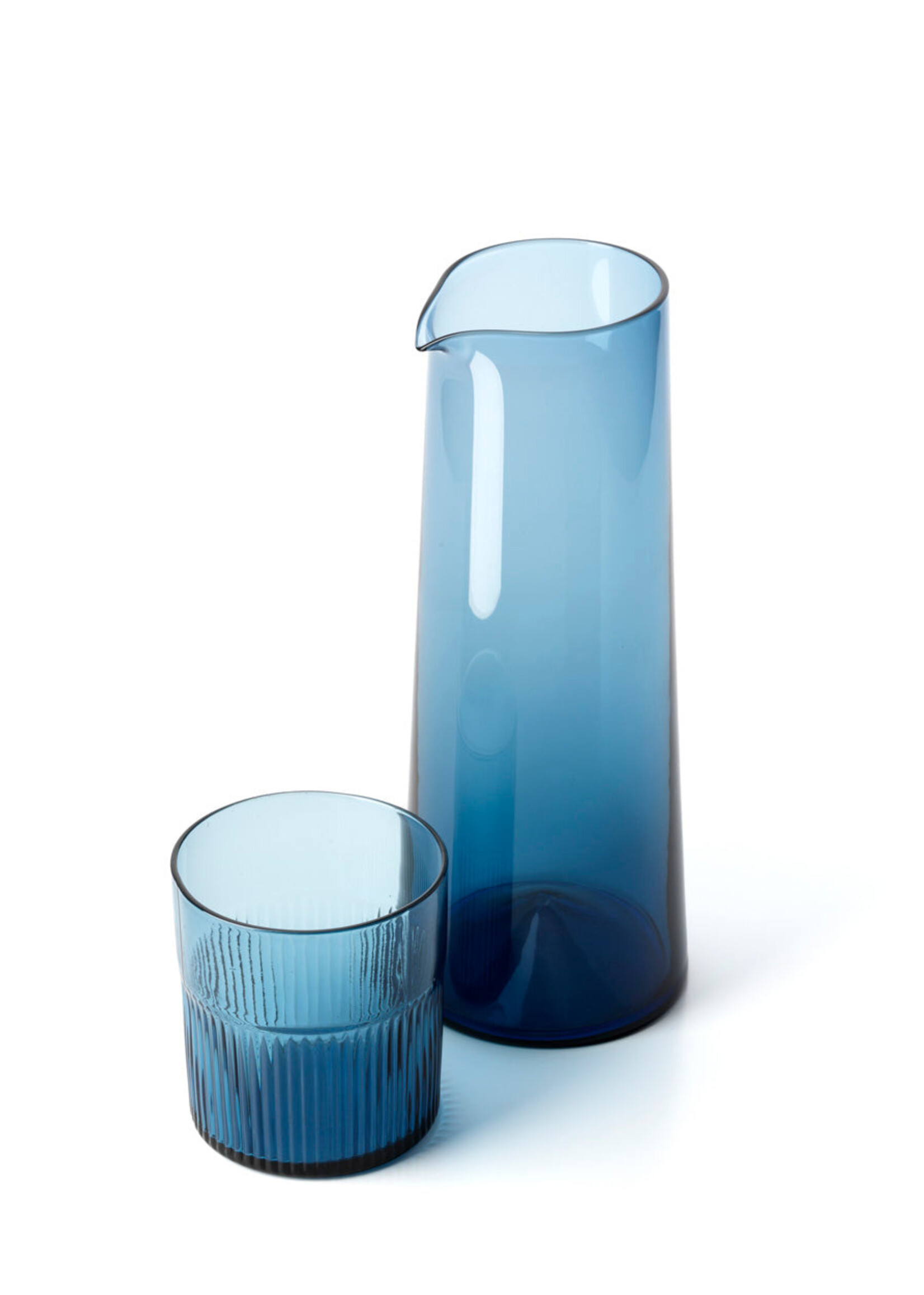 Bazar Bizar Antwerp The Azure Rippled Low Tumbler - Blue
