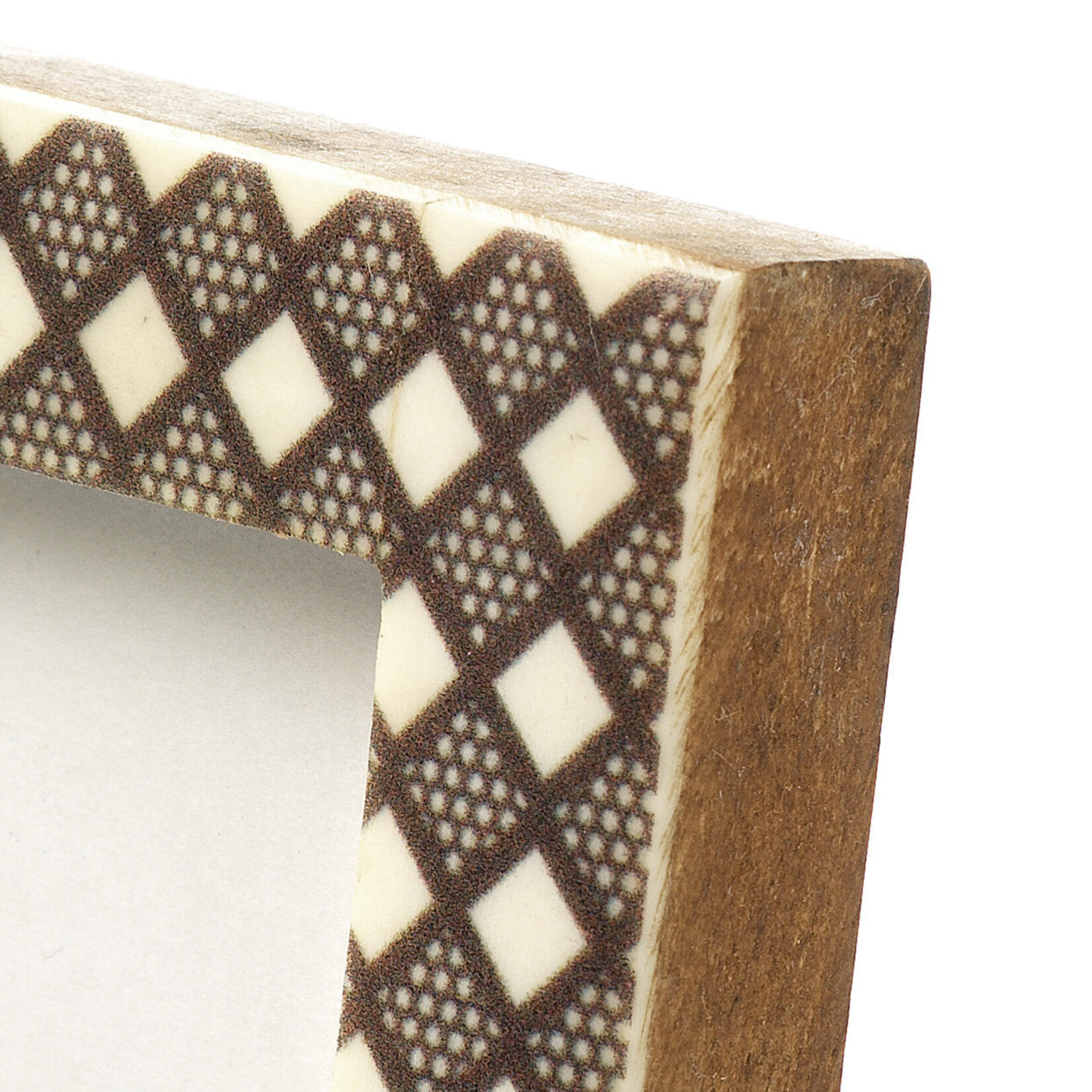 Bazar Bizar Antwerp The Diamond Cut Frame - White Brown - 5x7