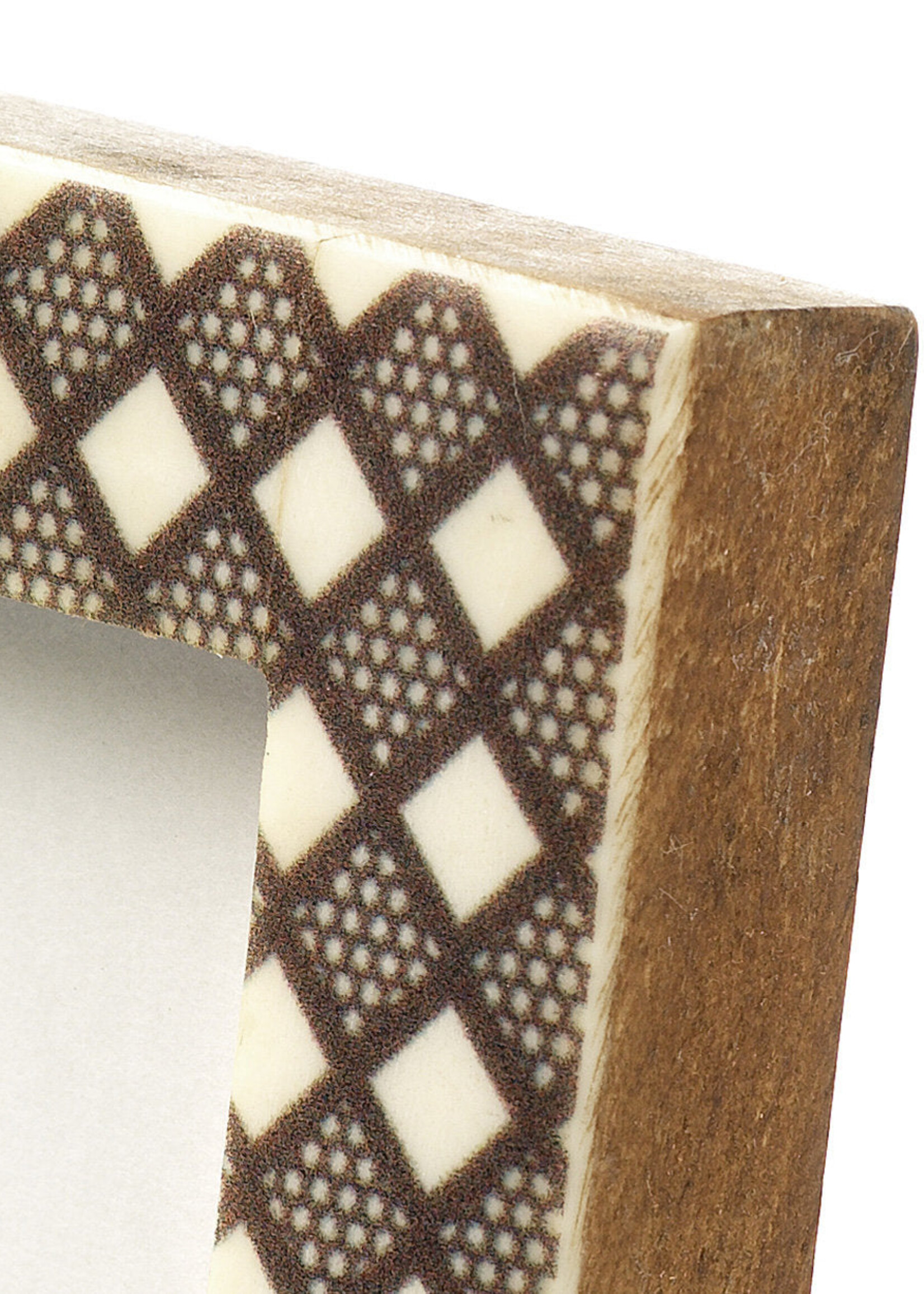 Bazar Bizar Antwerp The Diamond Cut Frame - White Brown - 5x7