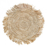 Bazar Bizar Antwerp The Fringe Raffia Placemat Round - Natural