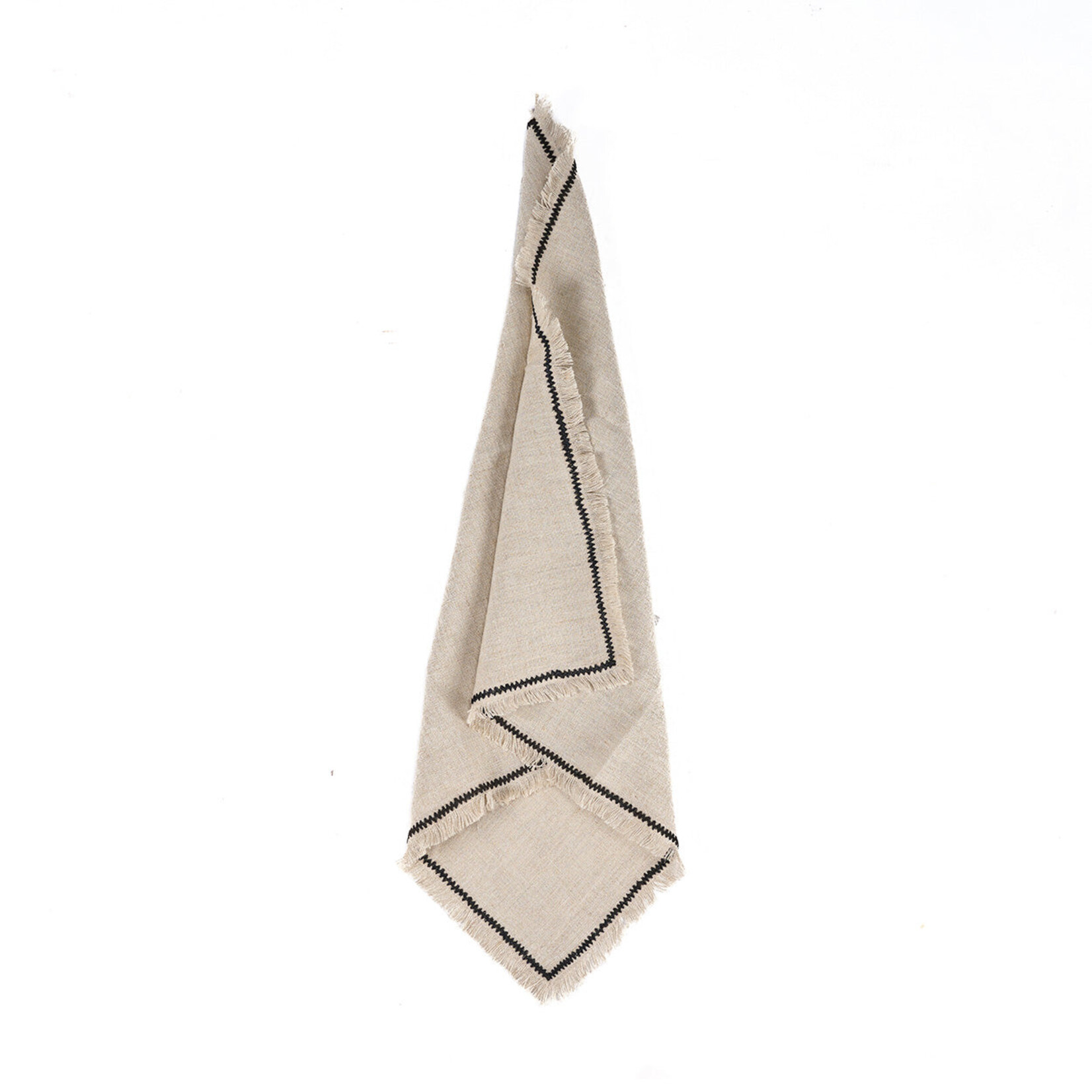 Bazar Bizar Antwerp The Tuscany Napkin - Natural Black - 45x45