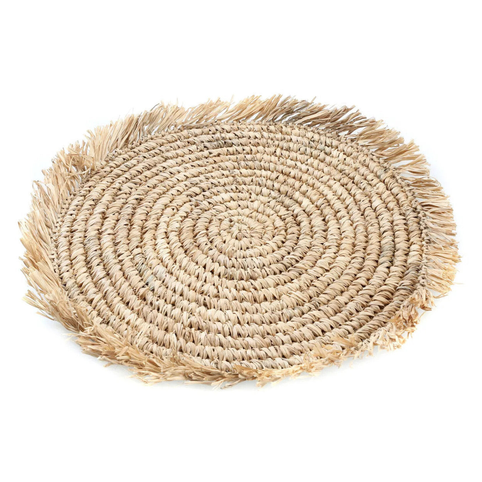 Bazar Bizar Antwerp The Fringe Raffia Placemat Round - Natural