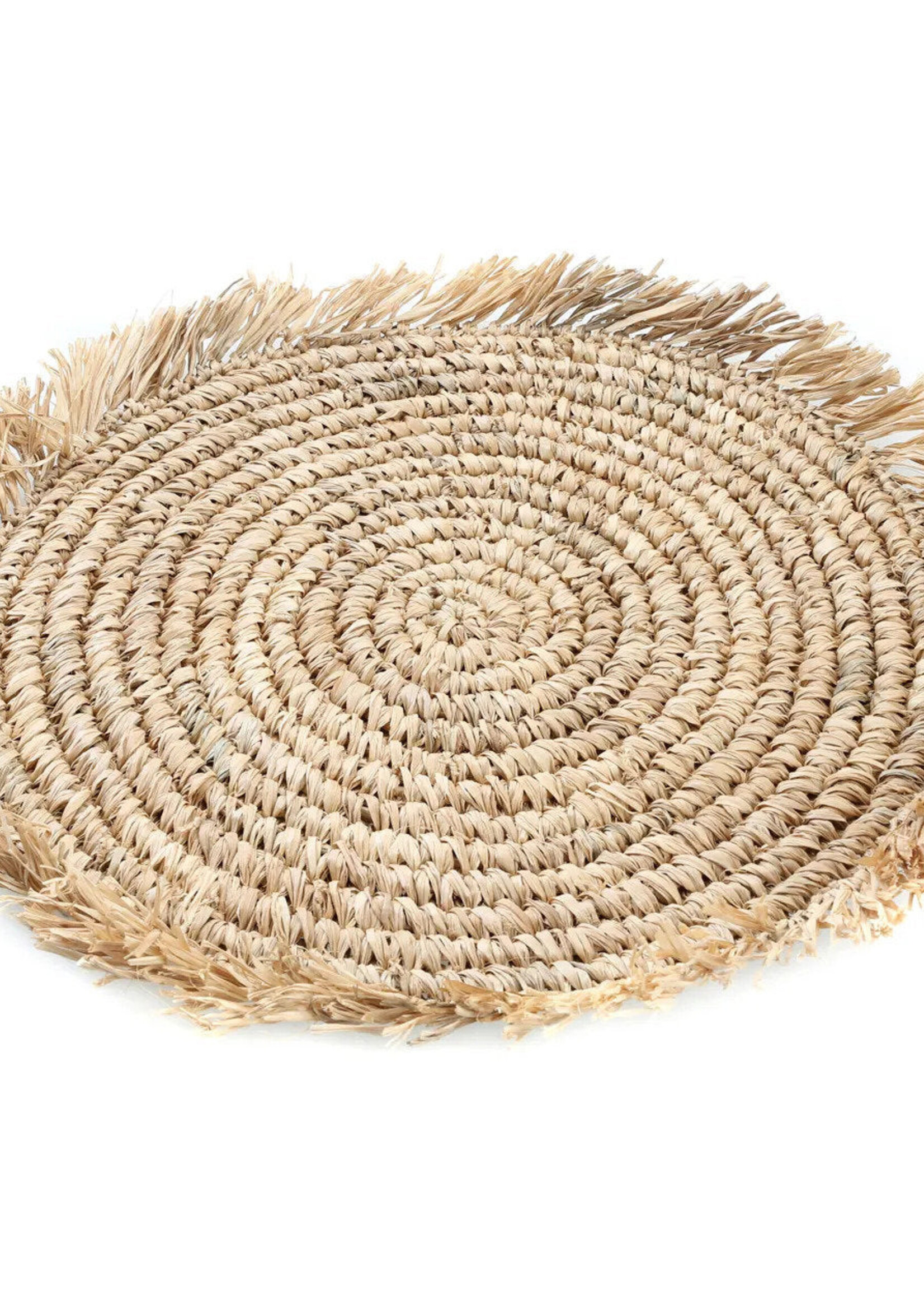 Bazar Bizar Antwerp The Fringe Raffia Placemat Round - Natural