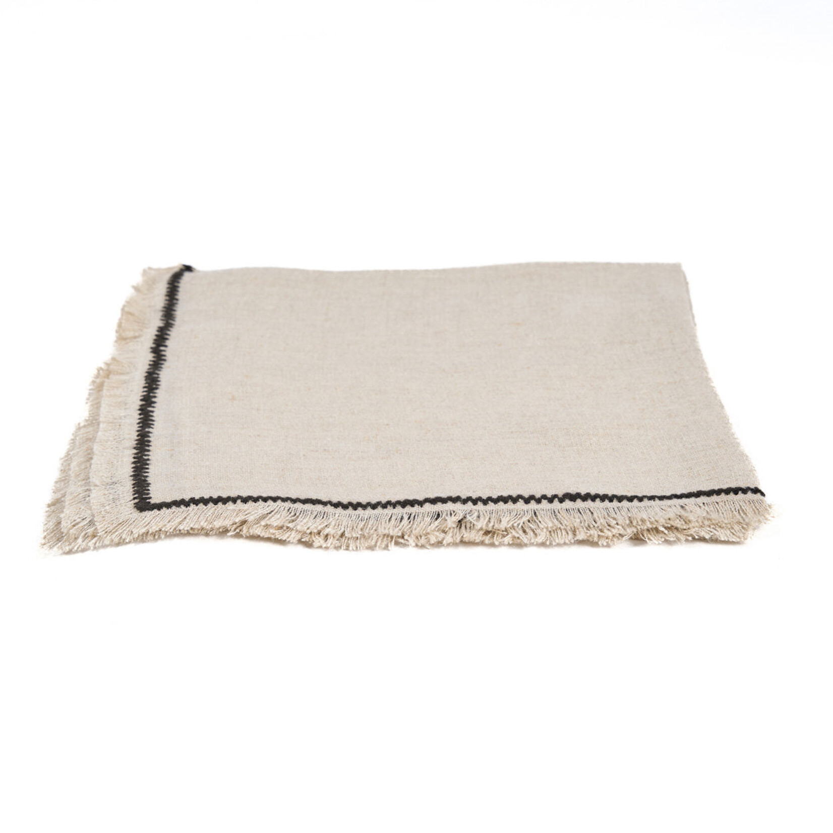 Bazar Bizar Antwerp The Tuscany Napkin - Natural Black - 45x45